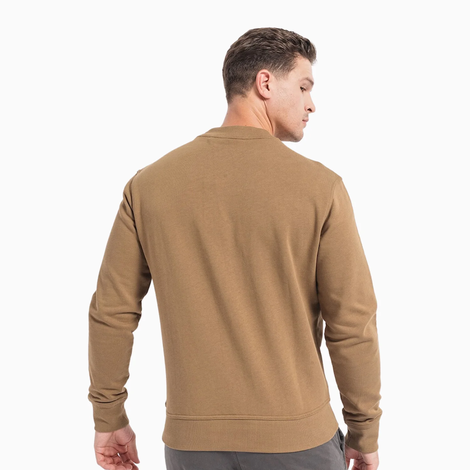 Men's Relaxed Fit Cotton Terry With Rubber Print Logo Sweatshirt - Image 3