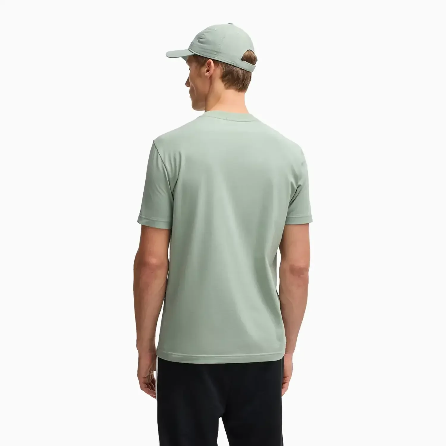 Men's Stretch Cotton Regular Fit T-Shirt With Contrast Logo - Image 3