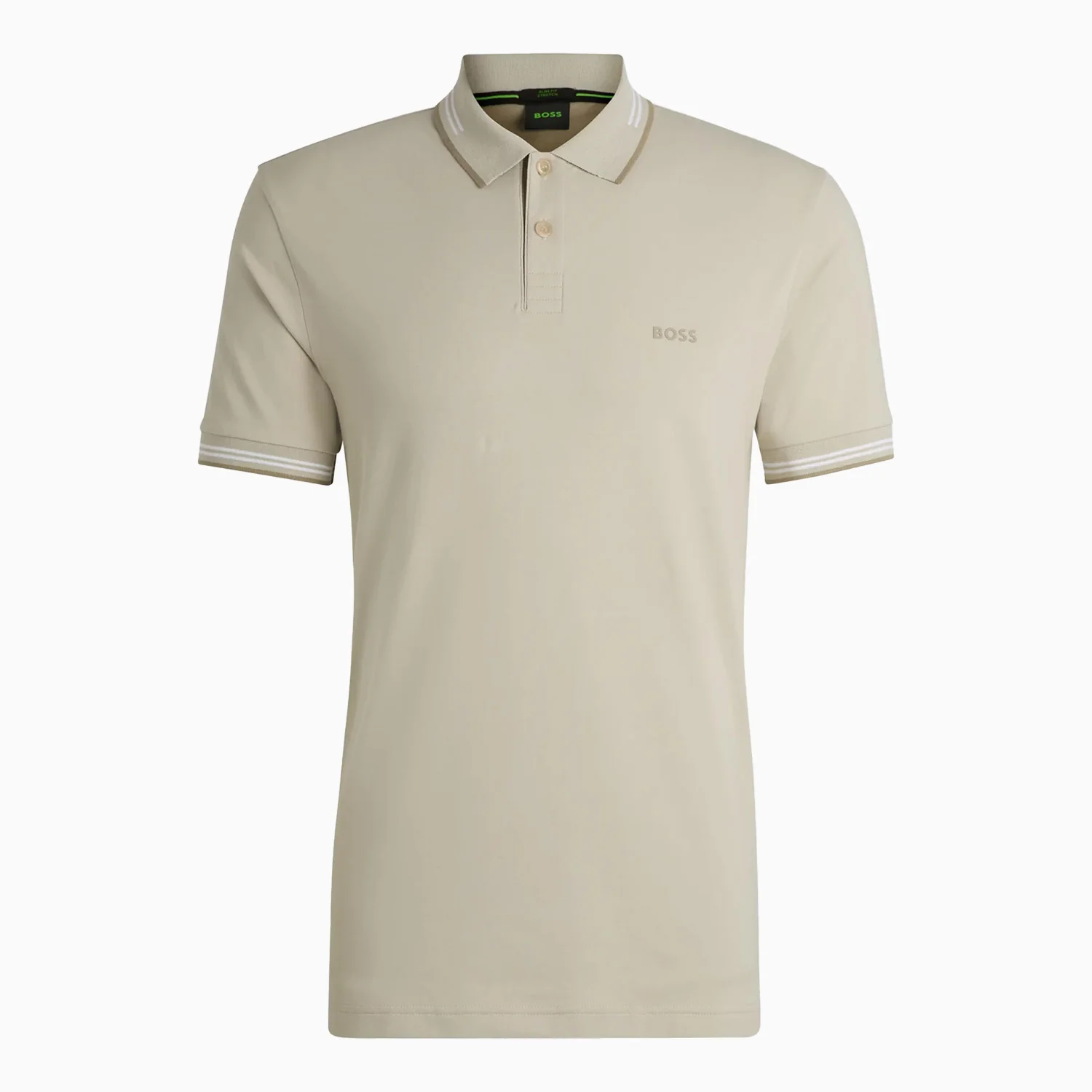 Men's Stretch Cotton Slim Fit Polo Shirt With Branding - Image 2