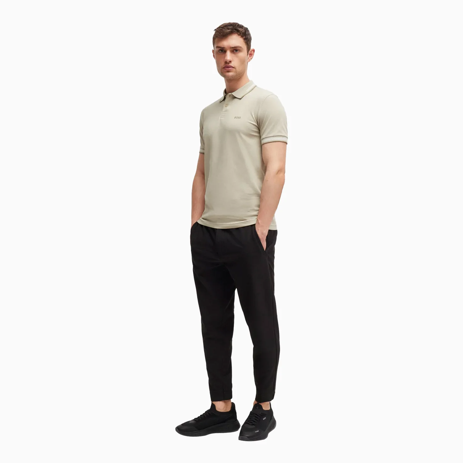 Men's Stretch Cotton Slim Fit Polo Shirt With Branding - Image 4
