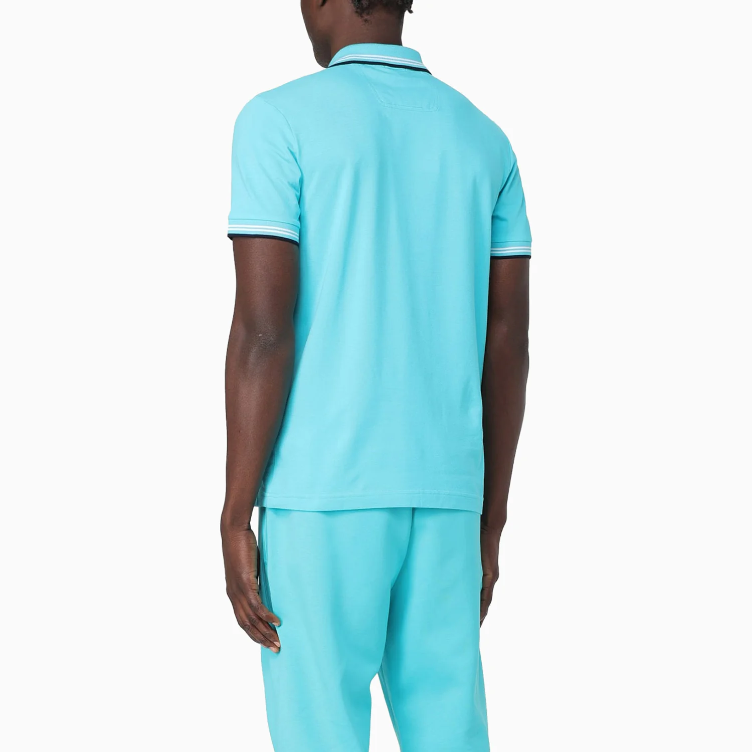 Men's Stretch Cotton Slim Fit Polo Shirt With Branding - Image 2