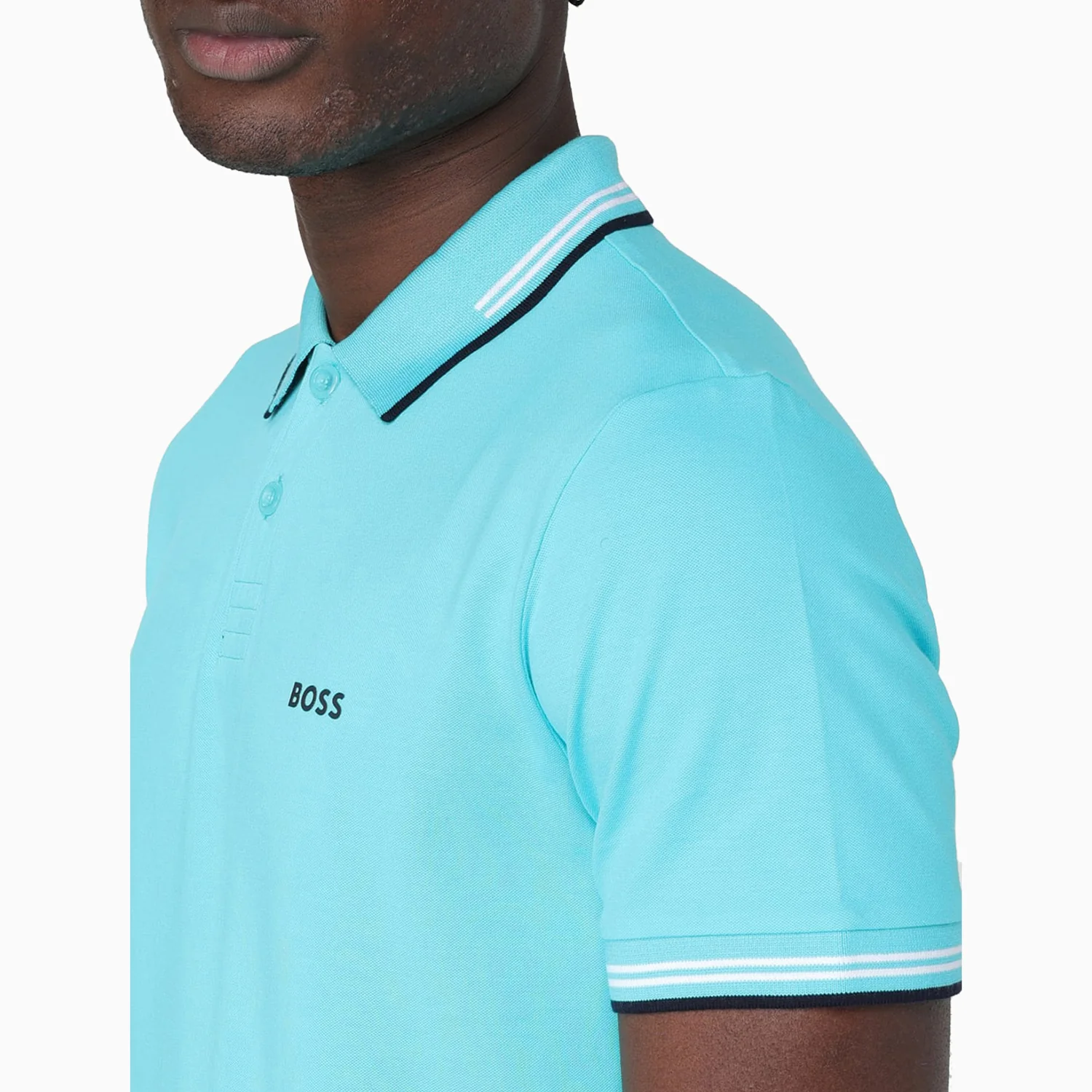 Men's Stretch Cotton Slim Fit Polo Shirt With Branding - Image 3