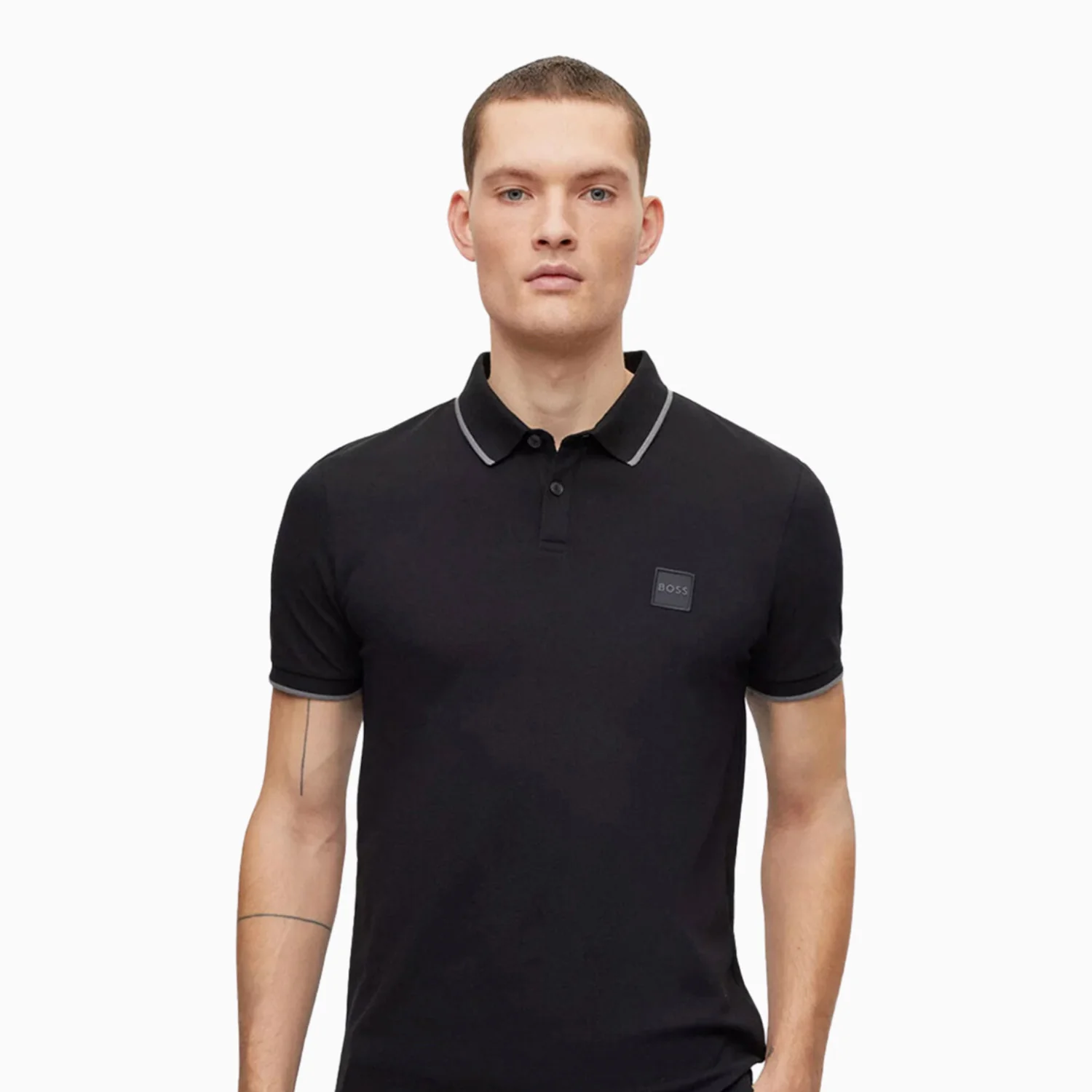 Men's Stretch Cotton Slim With Logo Patch Outfit - Image 2