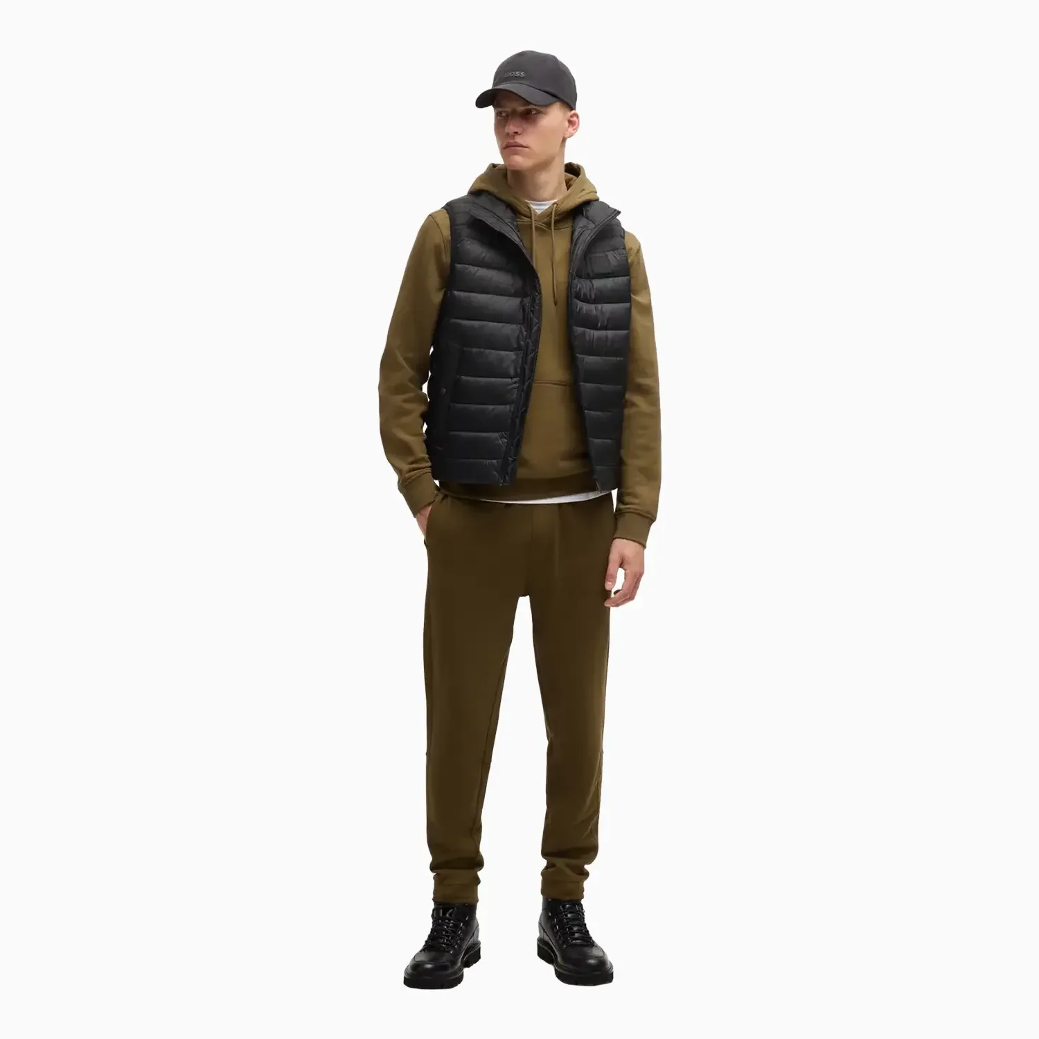Men's Water Repellent Slim Fit Gilet Vest With Logo Patch - Image 4