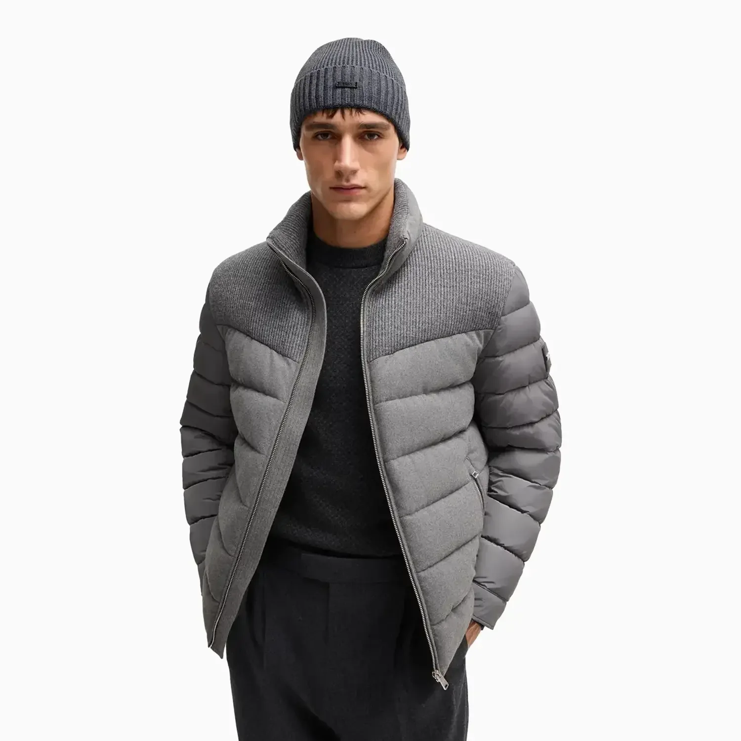 Ribbed Beanie Hat In Virgin Wool - Image 4