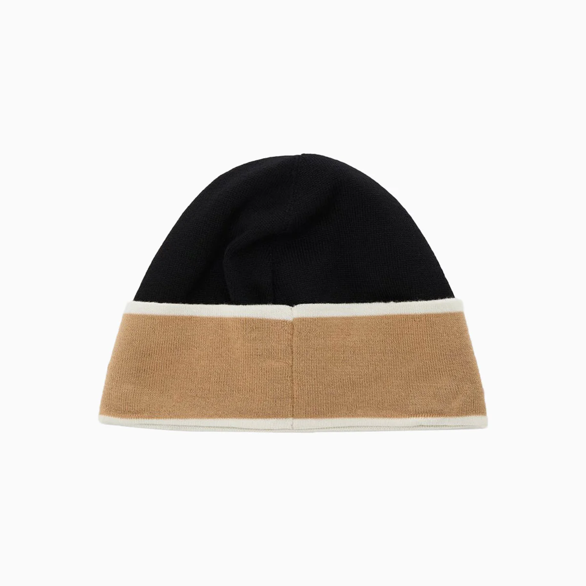 Men's Black Wool Beanie With Logo - Image 3