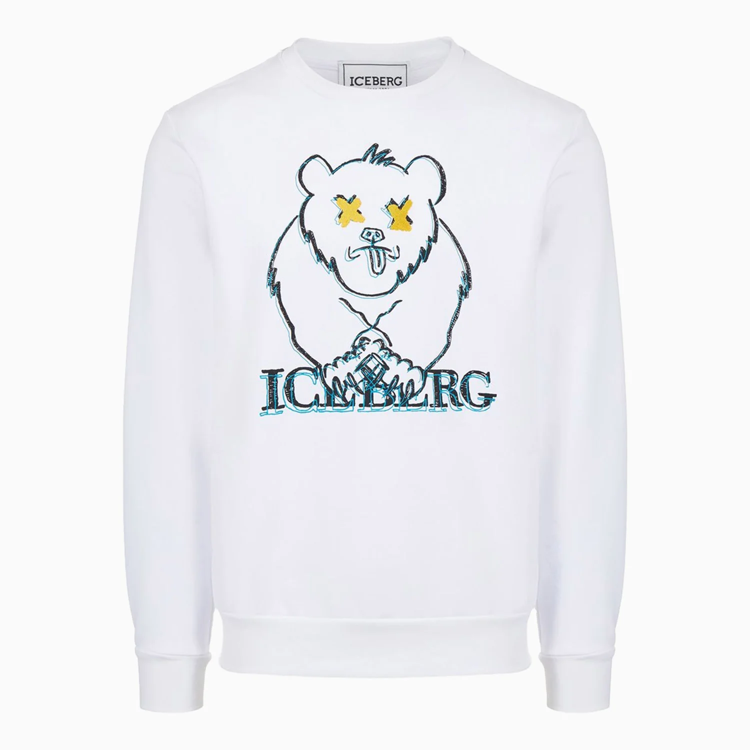 Men's Crew Neck Sweatshirt With Cartoon Graphics And Logo - Image 2