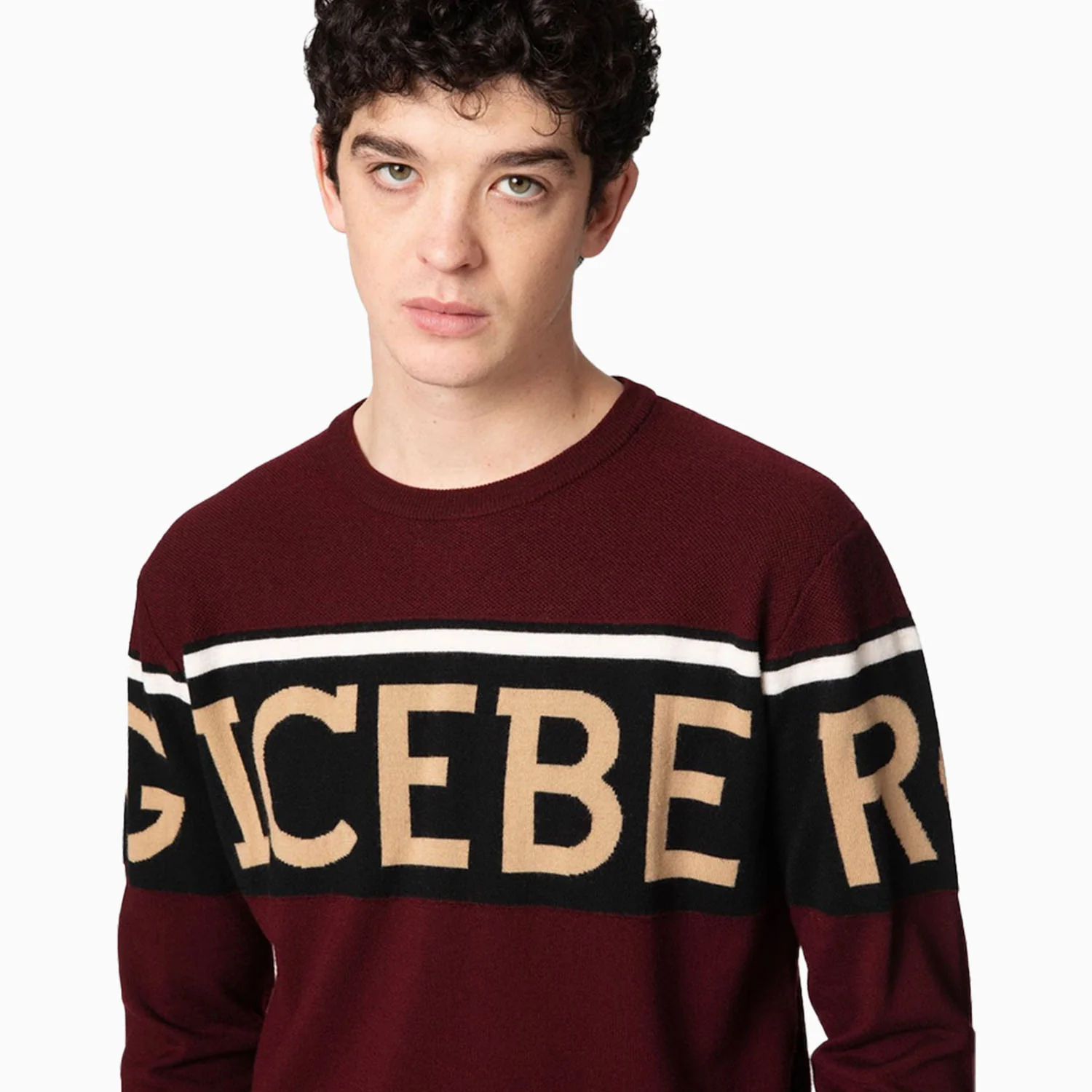 Men's Bordeaux Logo Jumper Sweatshirt - Image 4