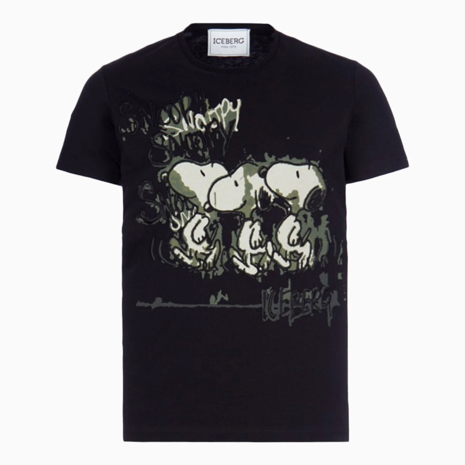 Men's Triple Snoopy Crew Neck T Shirt