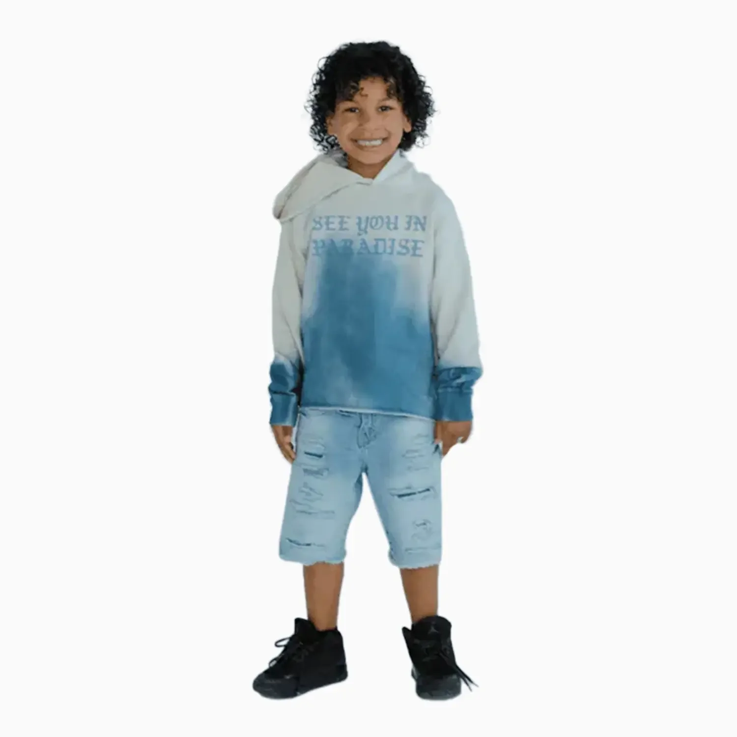 Kid's York Cropped Pull Over Hoodie - Image 3
