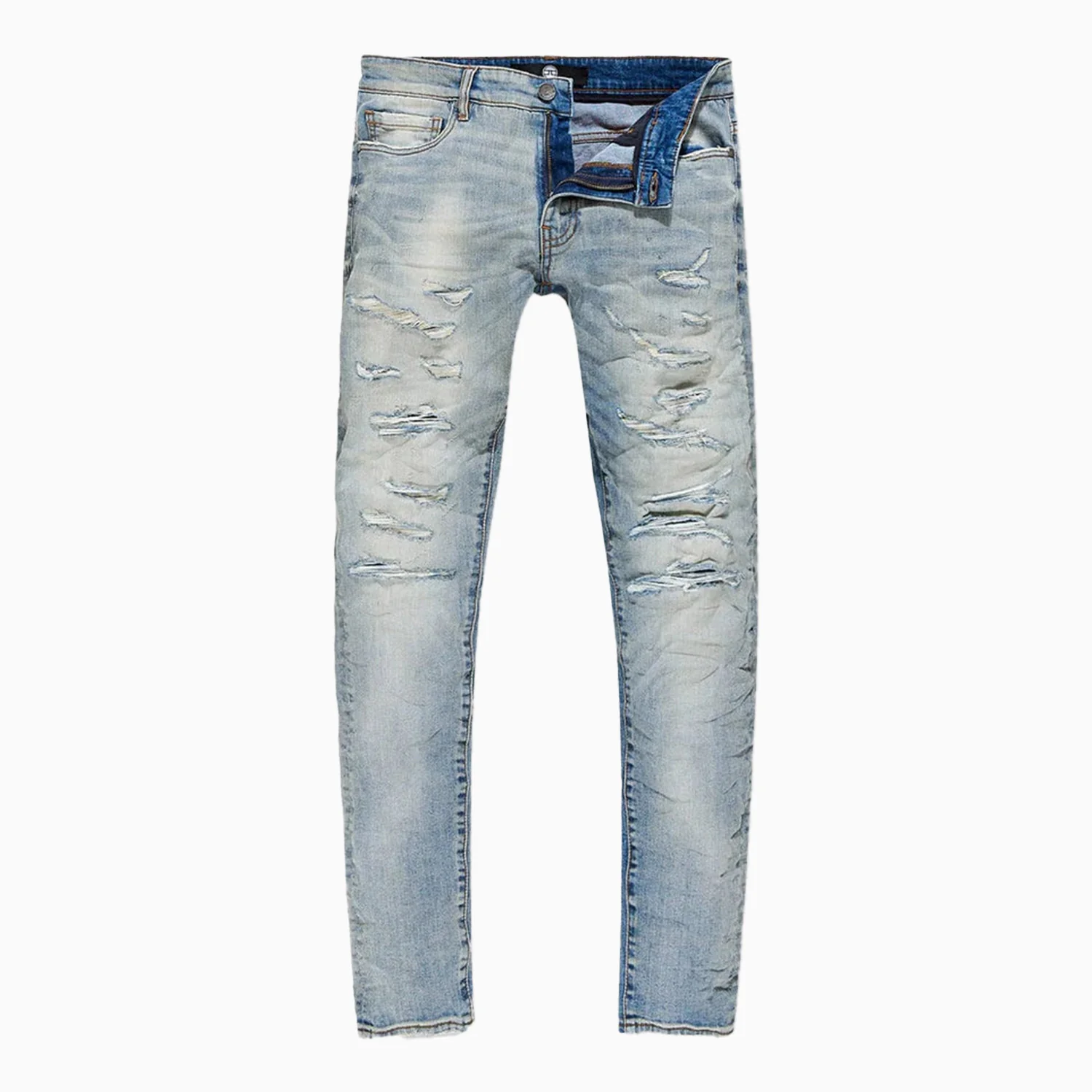 Men's Crushed Rolled Ross Denim Pants - Image 2