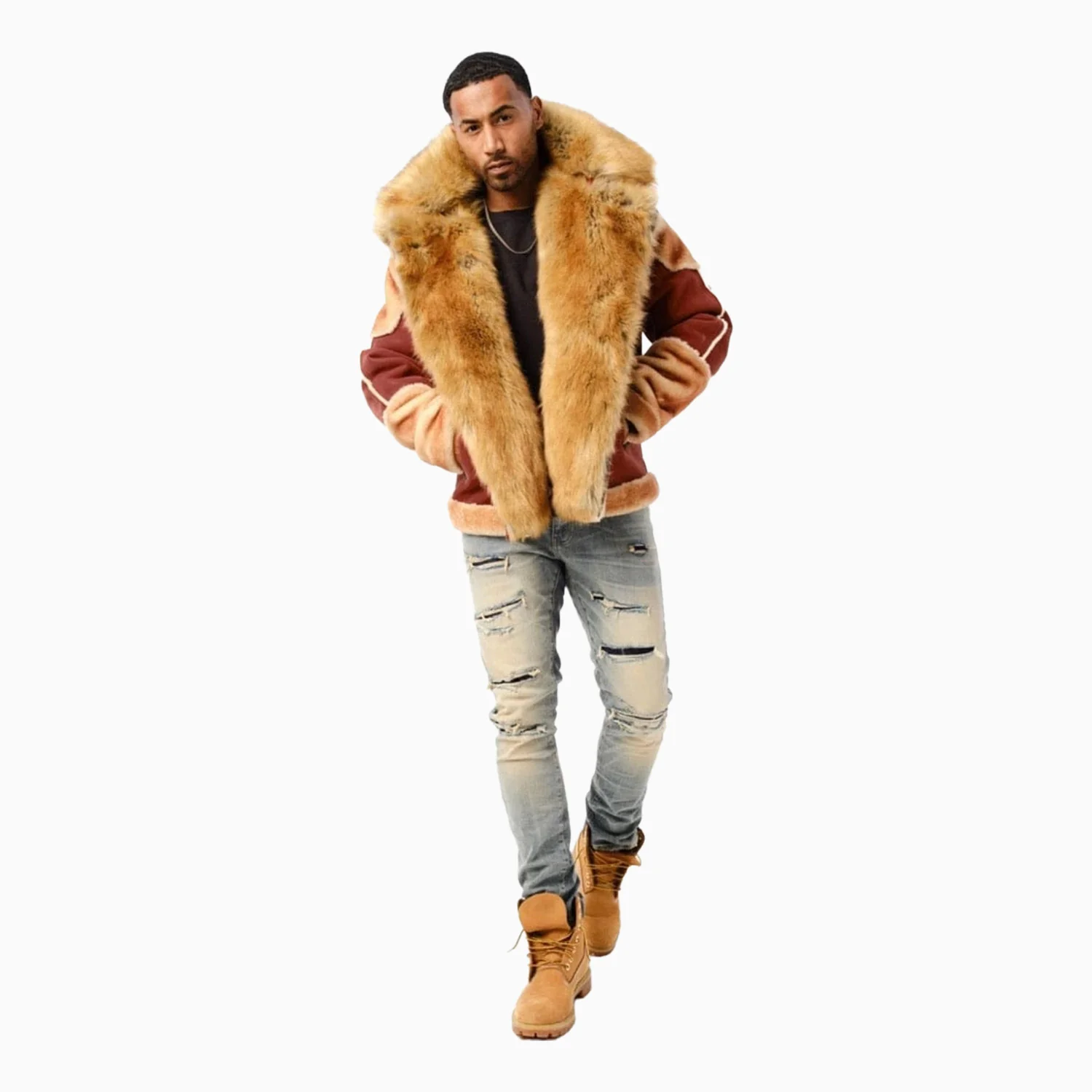 Men's El Jefe Shearling Moto Jacket - Image 2