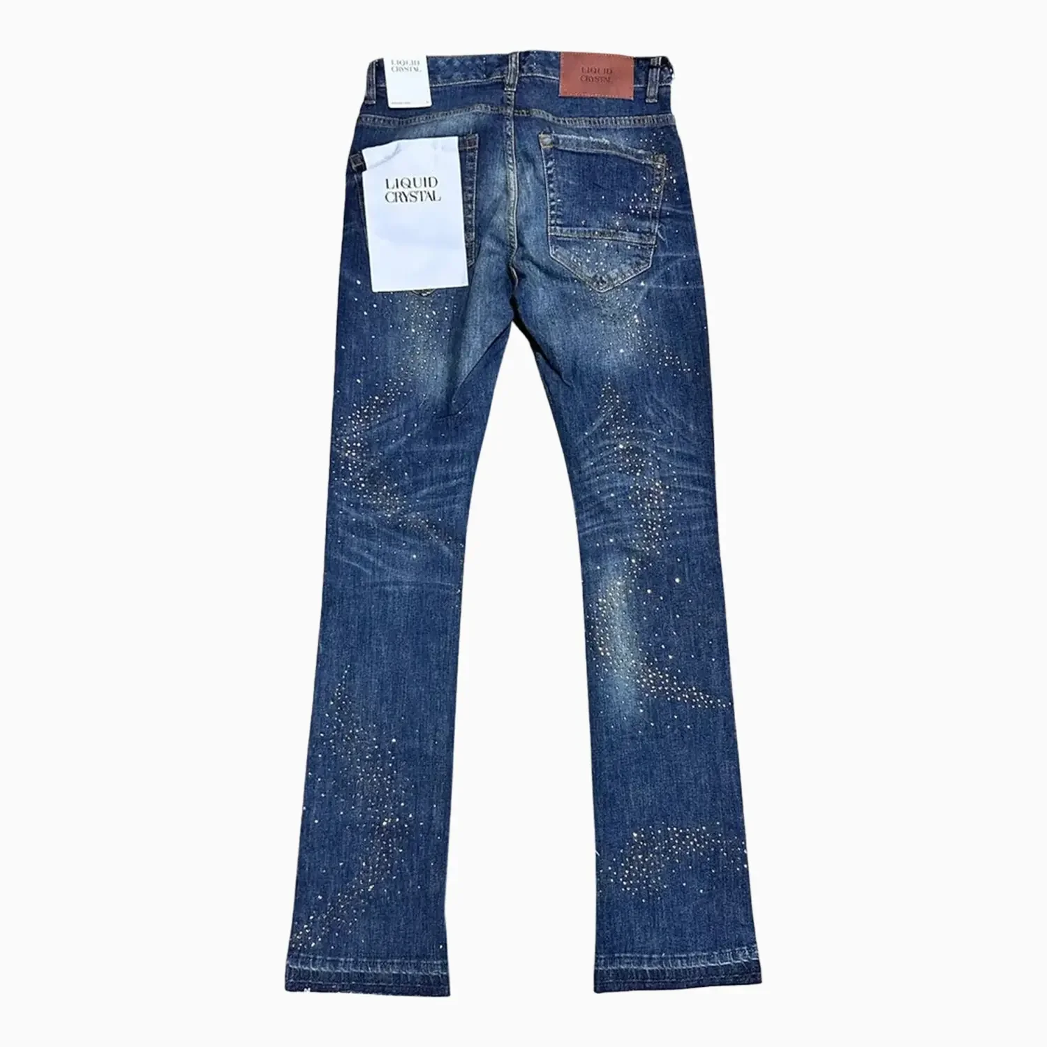 Men's Liquid Crystals Small & Big Crystals Stacked Denim Pant - Image 2