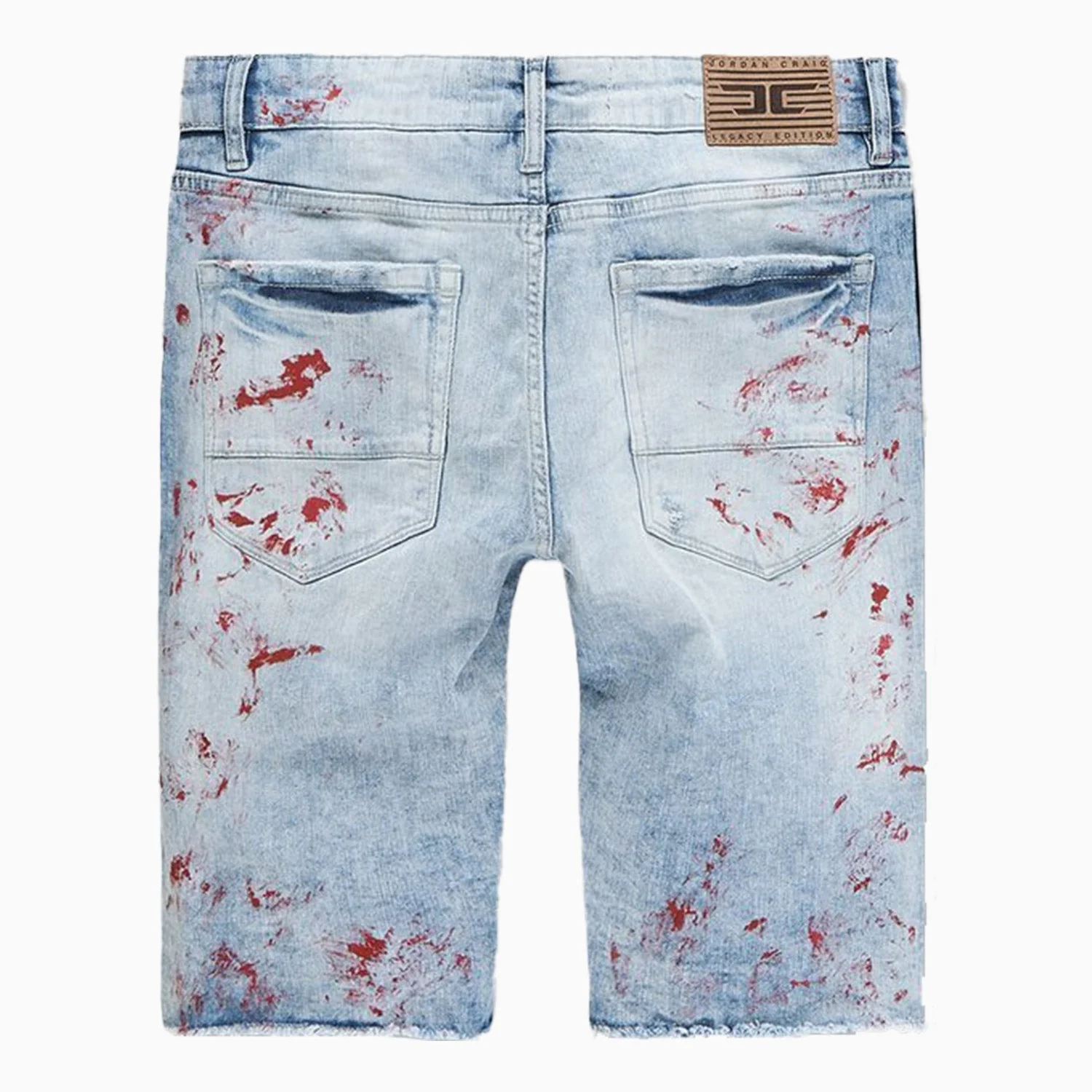 Men's Rhinestone Striped Denim Short - Image 6