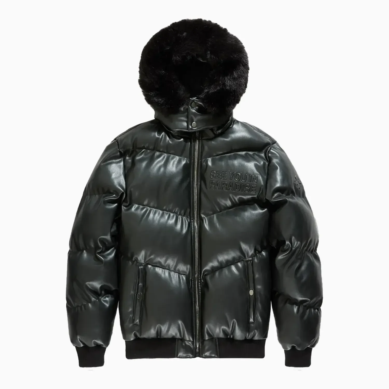 Men's SYIP Pu Puffer With Emboss Jacket - Image 2