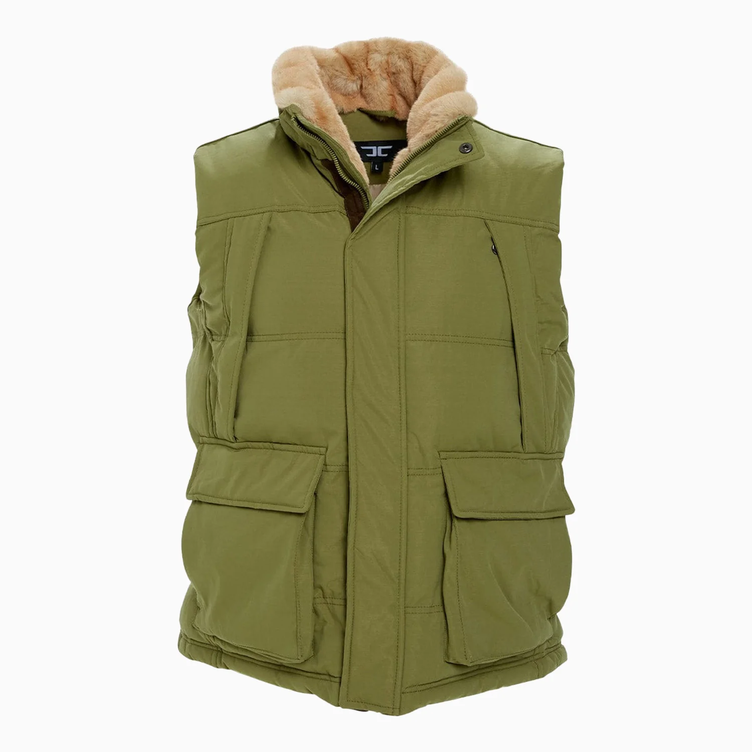 Men's Yukon Fur Lined Hooded Puffer Vest - Image 6