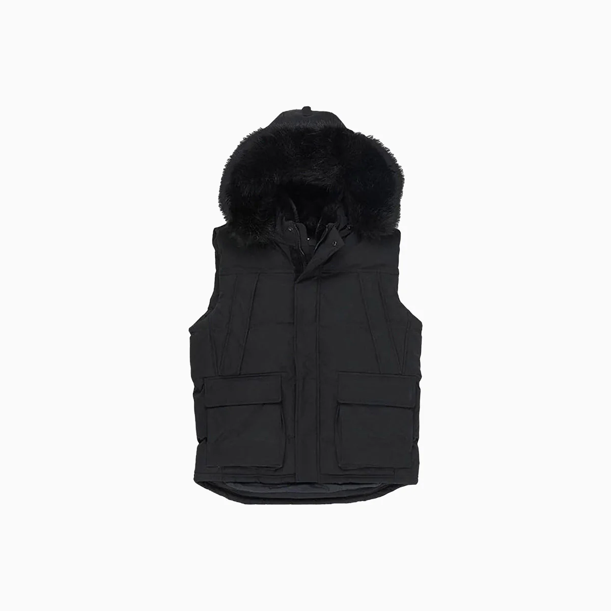 Men's Yukon Fur Lined Hooded Puffer Vest - Image 2