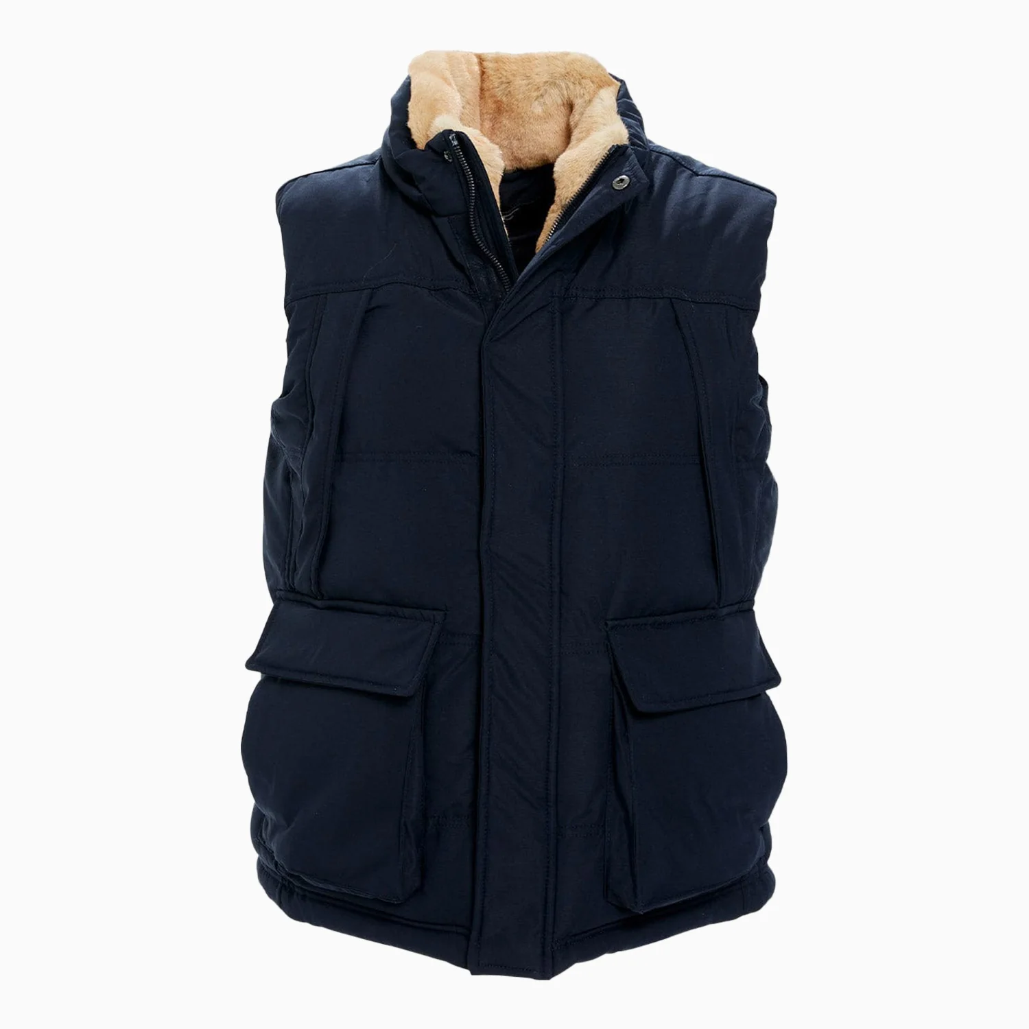 Men's Yukon Fur Lined Hooded Puffer Vest - Image 5