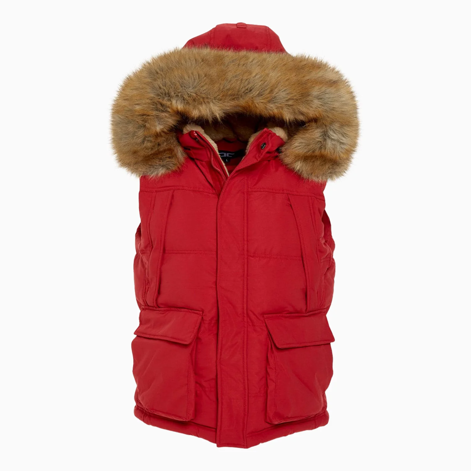 Men's Yukon Fur Lined Hooded Puffer Vest - Image 2