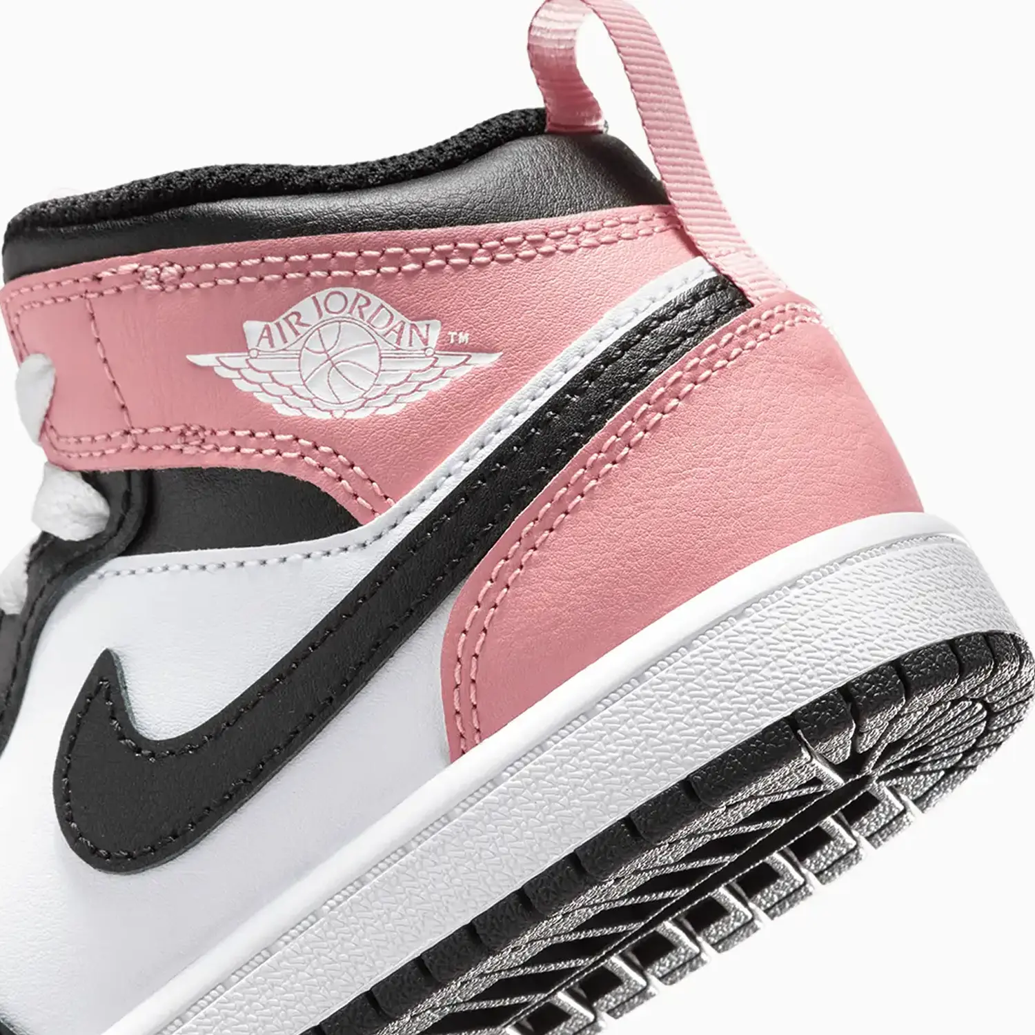 Kid's Air Jordan 1 Mid "Rust Pink Black" Pre School - Image 8