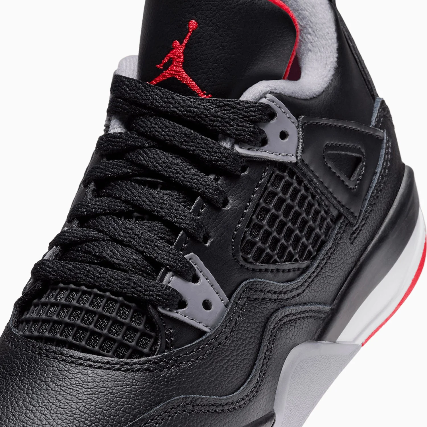 Kid's Air Jordan 4 Retro "Bred Reimagined" Pre School - Image 7