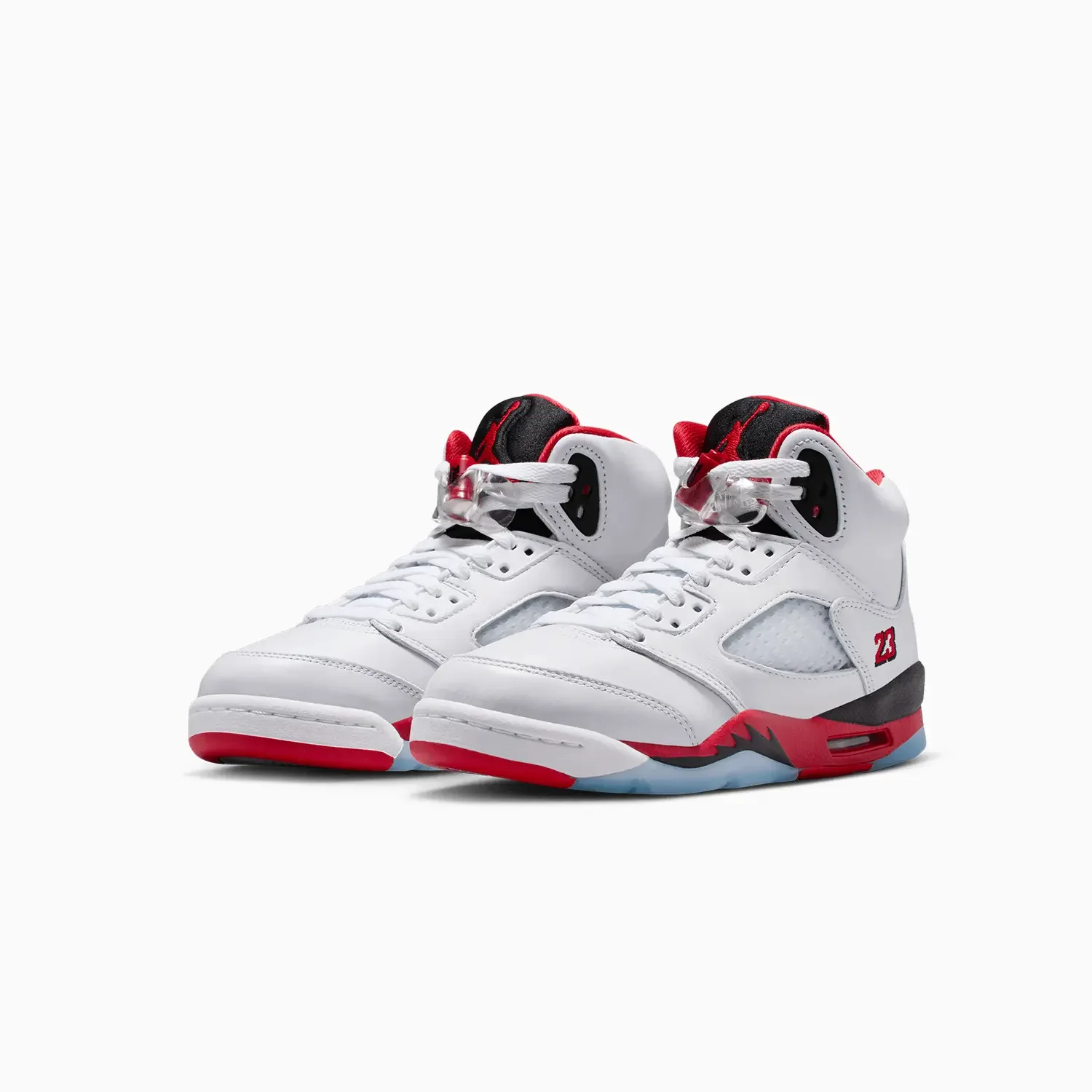 Kid's Air Jordan 5 Retro OG "Fire Red Black Tongue" Grade School - Image 2