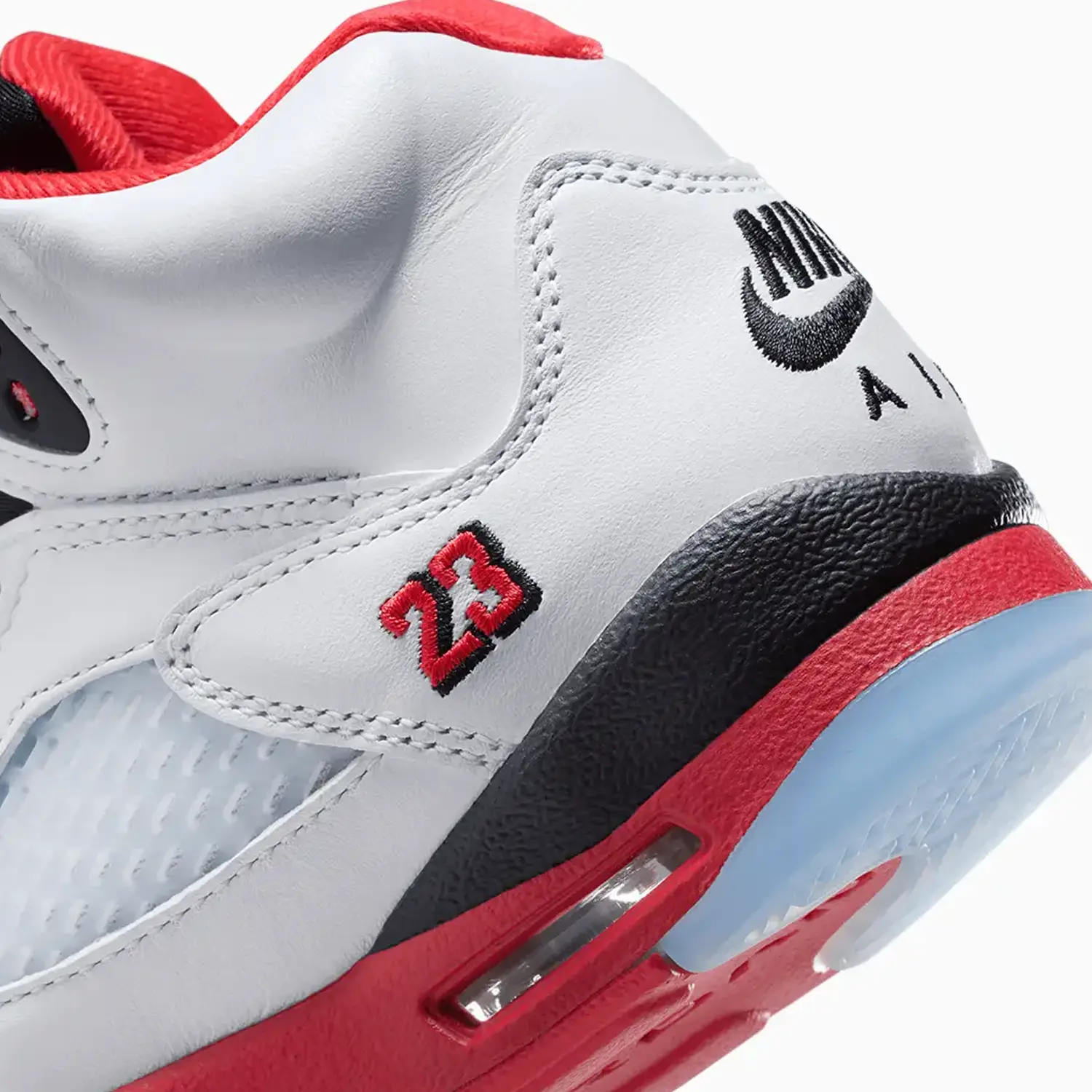 Kid's Air Jordan 5 Retro OG "Fire Red Black Tongue" Grade School - Image 8