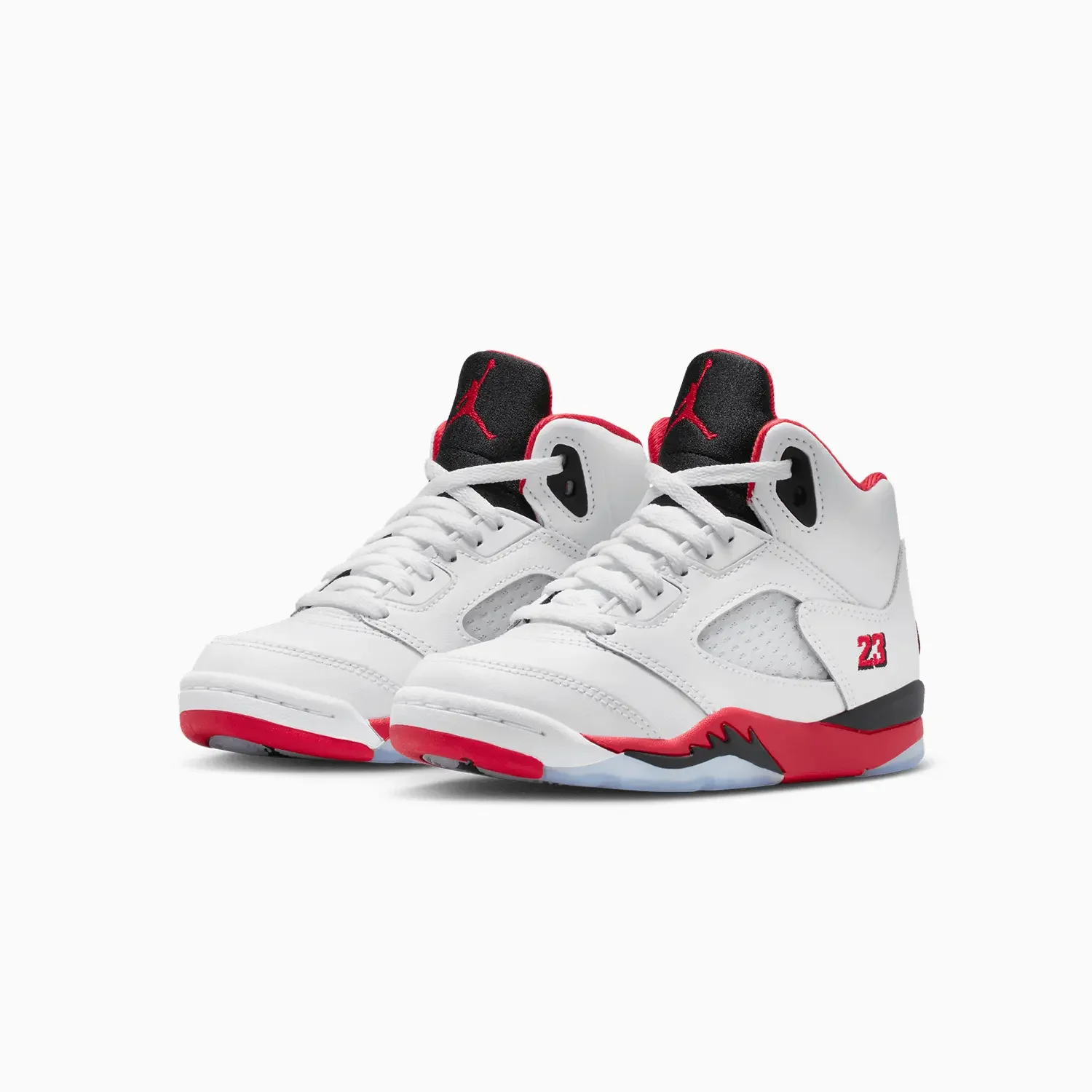 Kid's Air Jordan 5 Retro OG "Fire Red Black Tongue" Pre School - Image 2