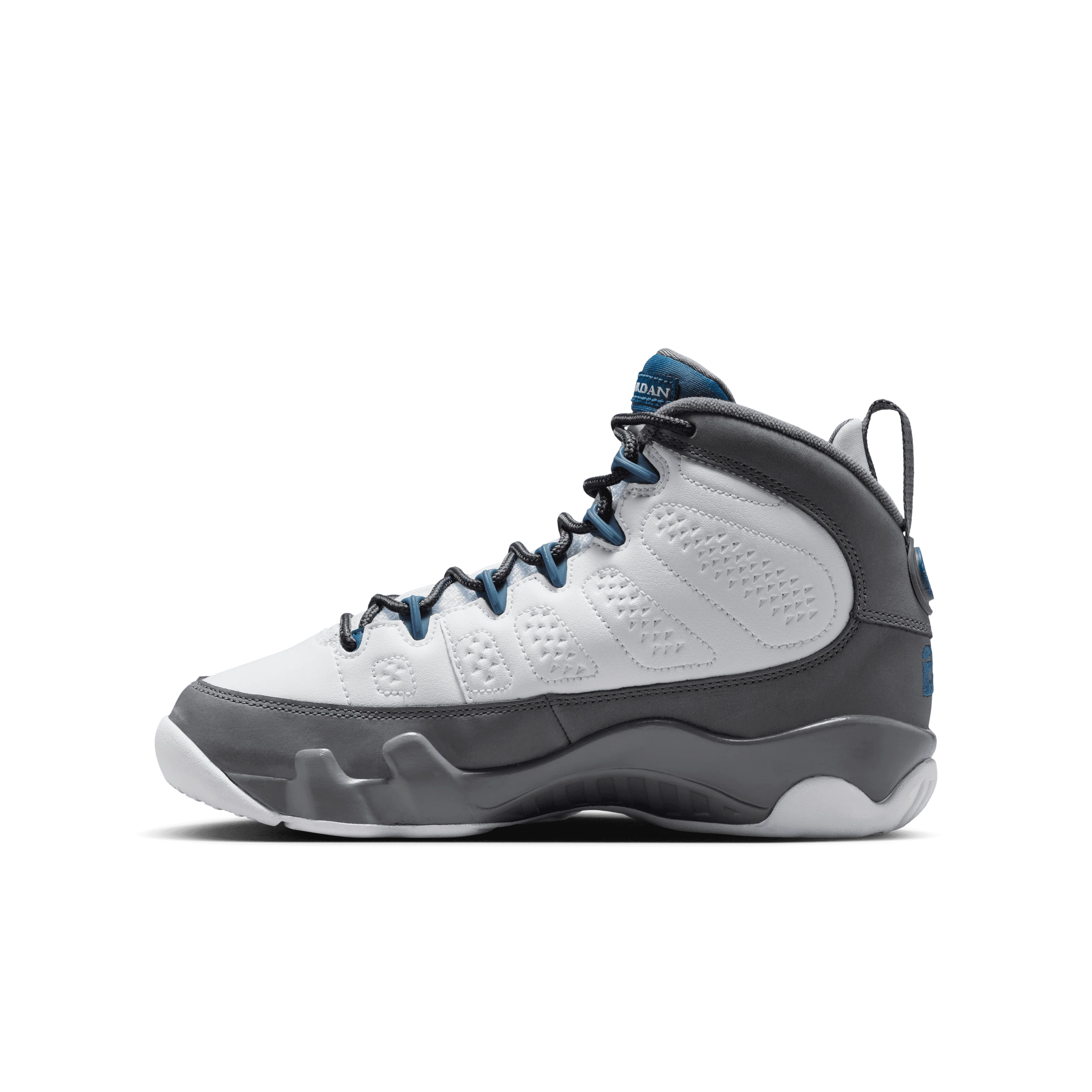 Kid's Air Jordan 9 Retro "Flint Grey" Grade School - Image 4