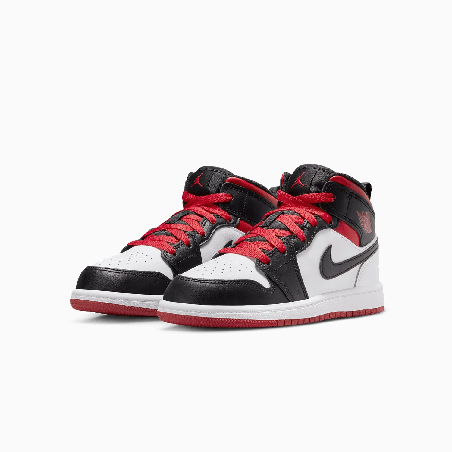 Kid's Jordan 1 Mid "Gym Red Black Toe" Pre School - Image 2