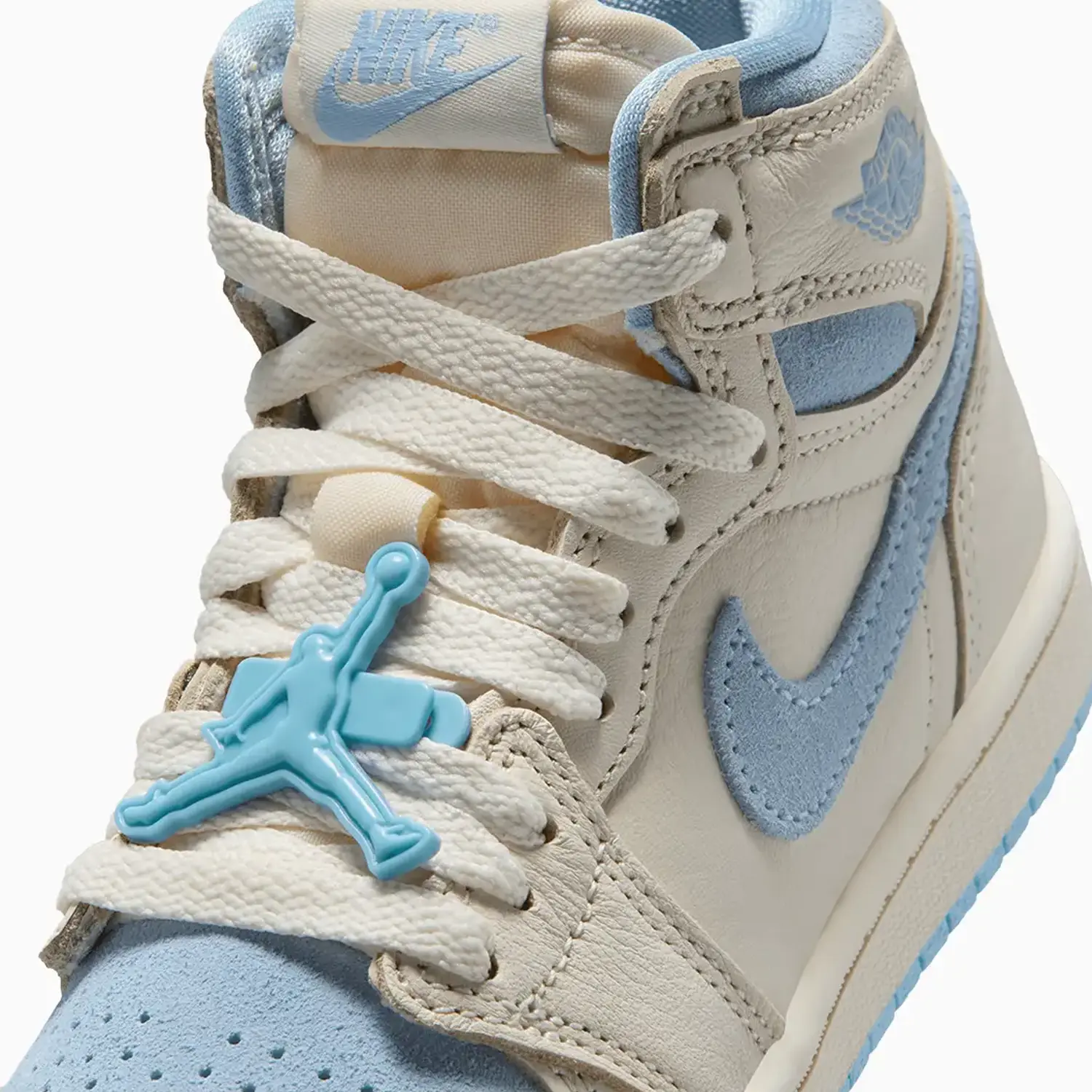Kid's Jordan 1 Retro OG "Pale Ivory Psychic Blue" Pre School - Image 6