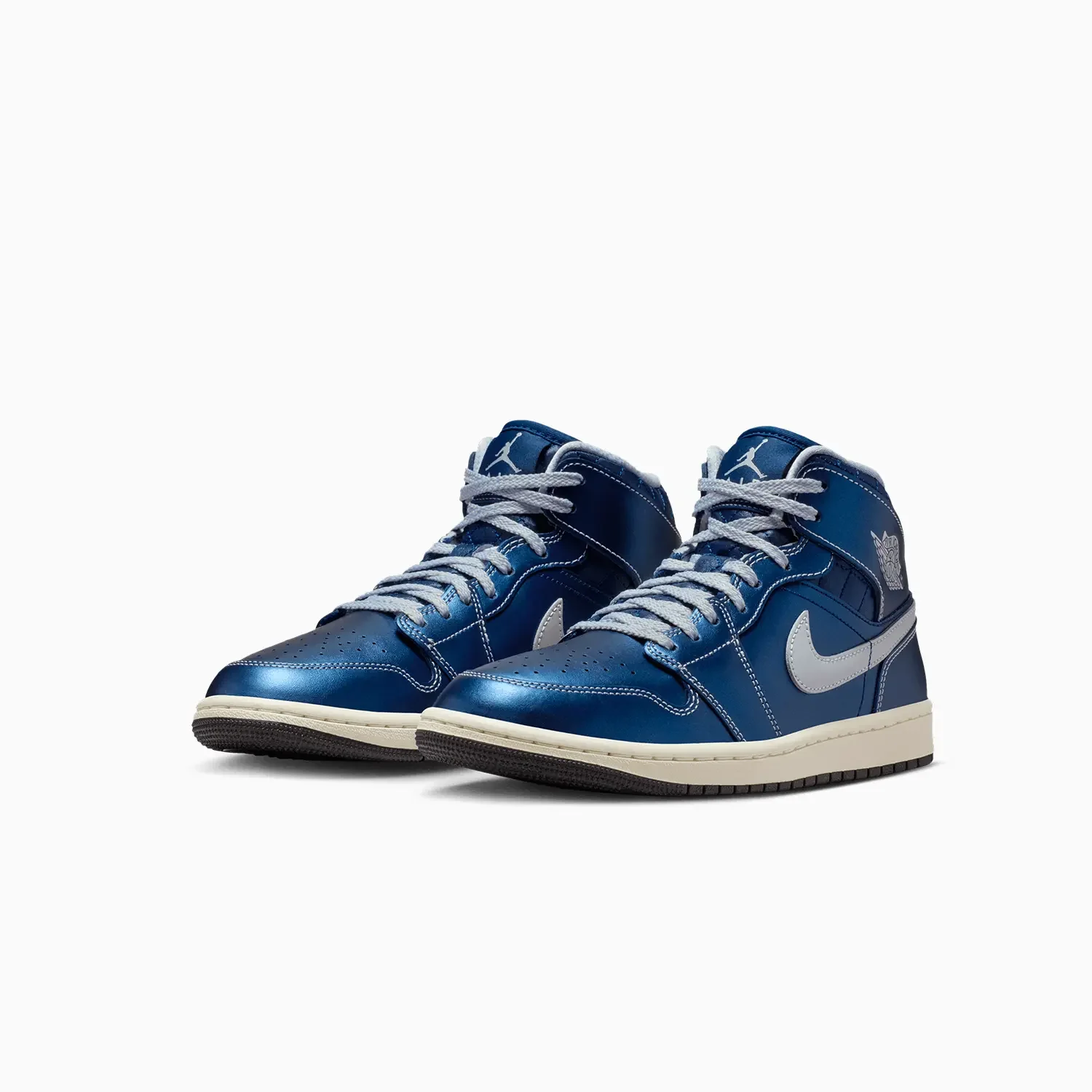 Women's Air Jordan 1 Mid SE "Metallic Blue Quilted" - Image 3