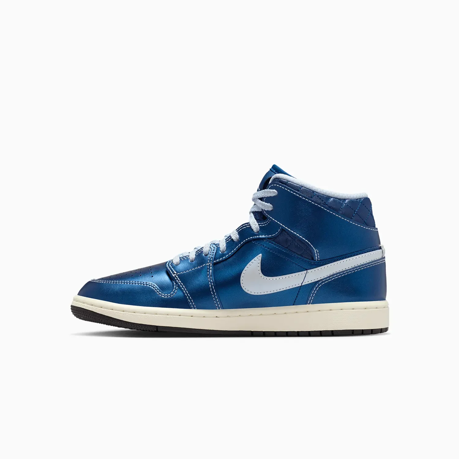 Women's Air Jordan 1 Mid SE "Metallic Blue Quilted" - Image 4