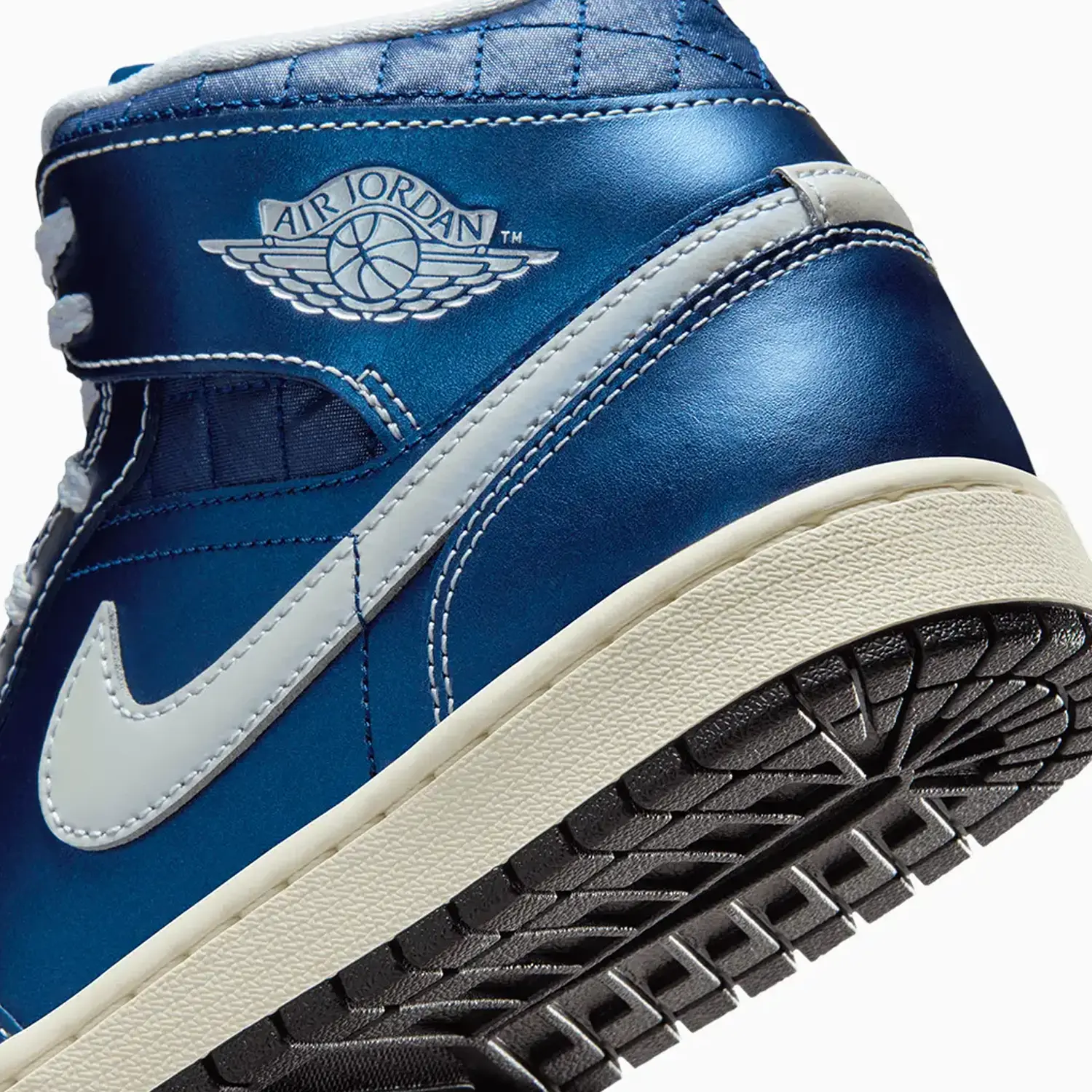 Women's Air Jordan 1 Mid SE "Metallic Blue Quilted" - Image 9