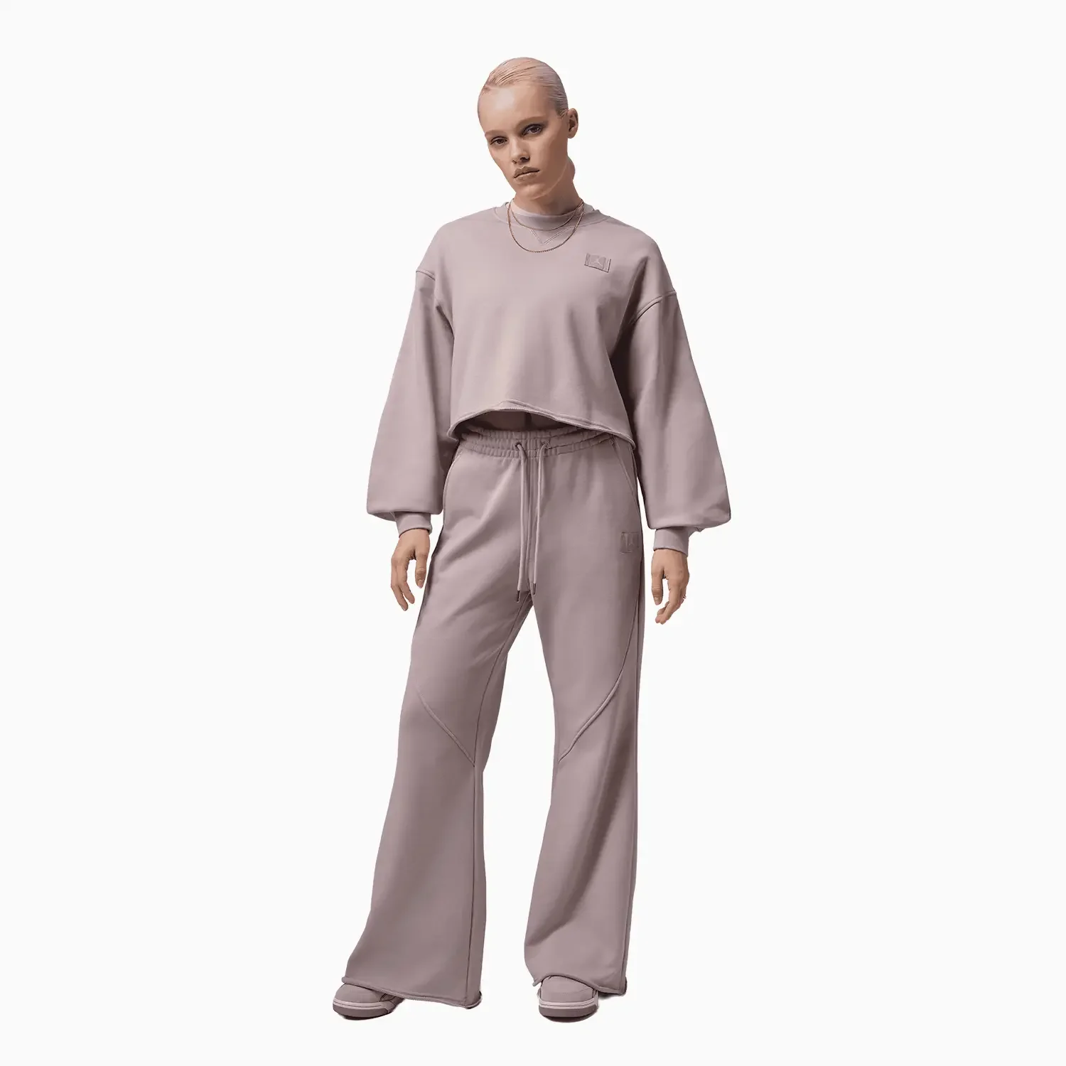 Women's Flight Cropped Fleece Open-Hem Outfit