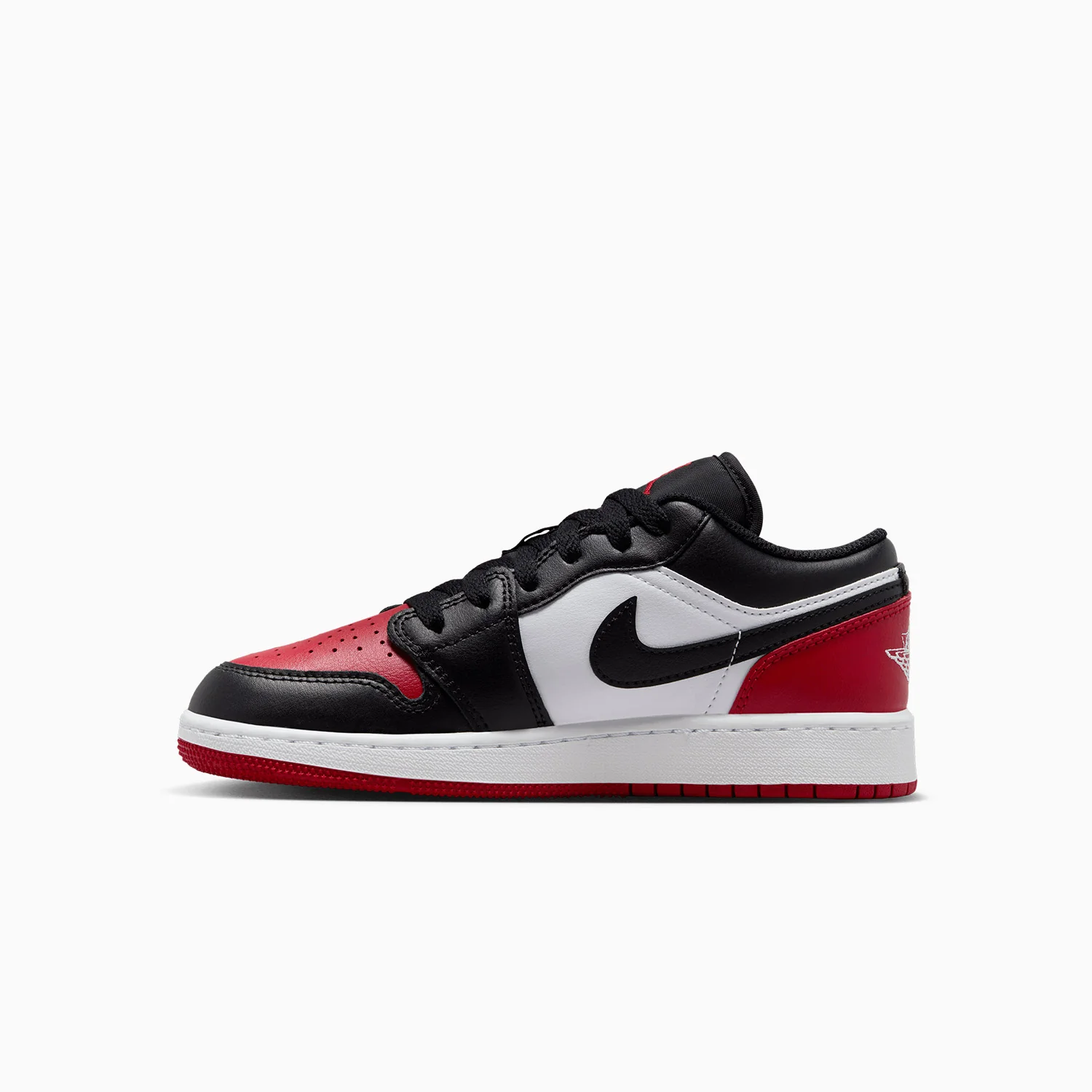 Kid's Air Jordan 1 Low "Bred Toe 2.0" Grade School - Image 4