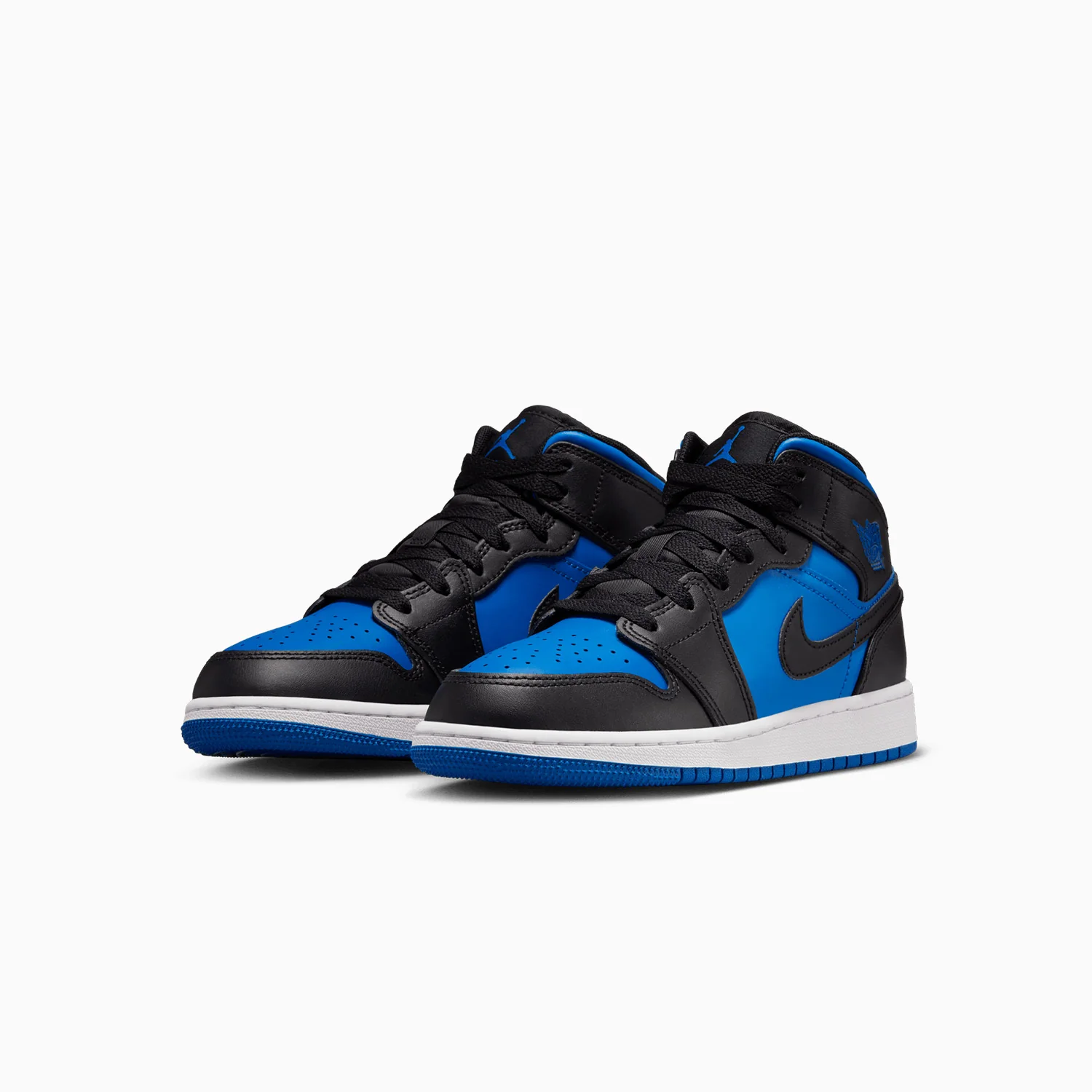 Kid's Air Jordan 1 Mid "Black Royal Blue" Grade School - Image 2