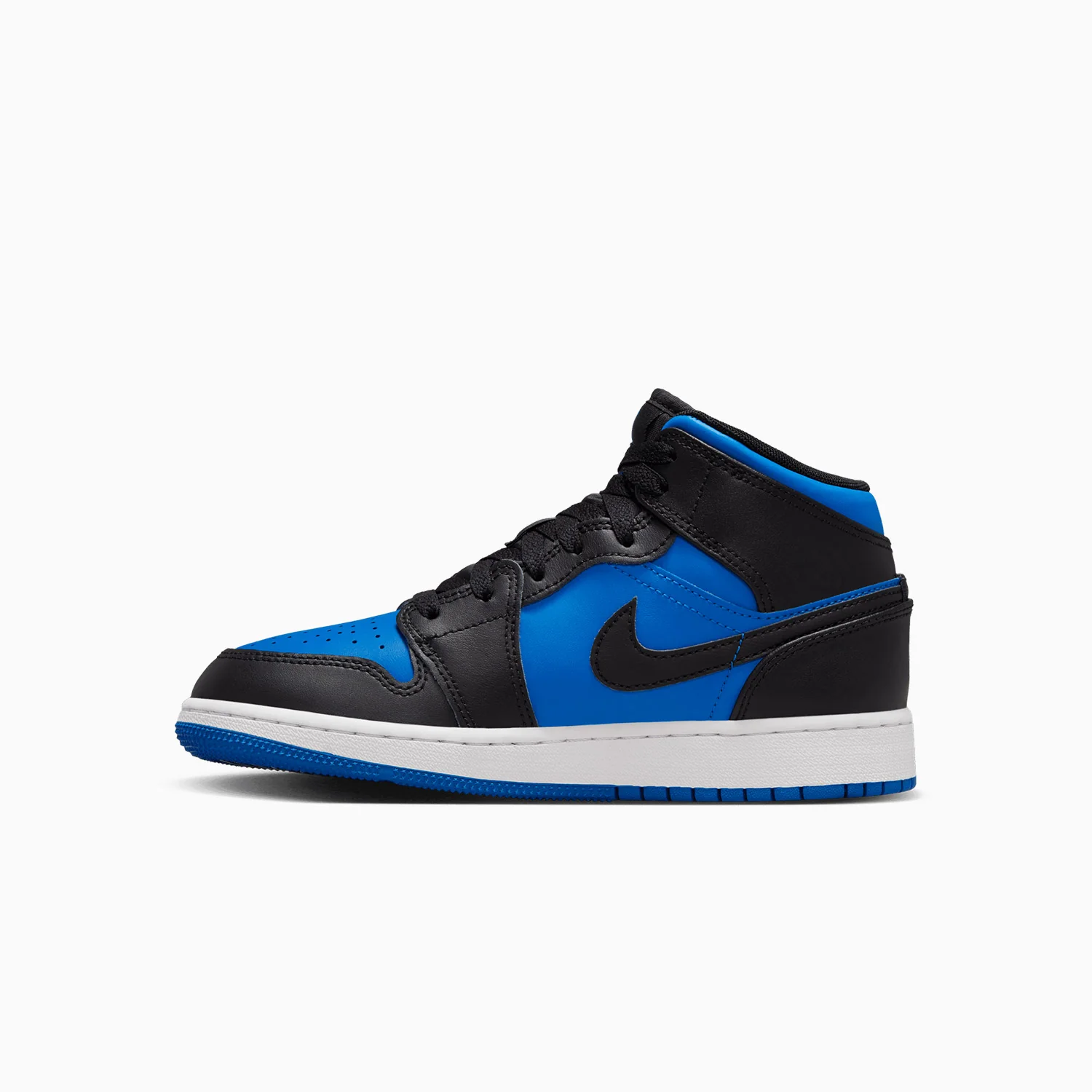 Kid's Air Jordan 1 Mid "Black Royal Blue" Grade School - Image 3