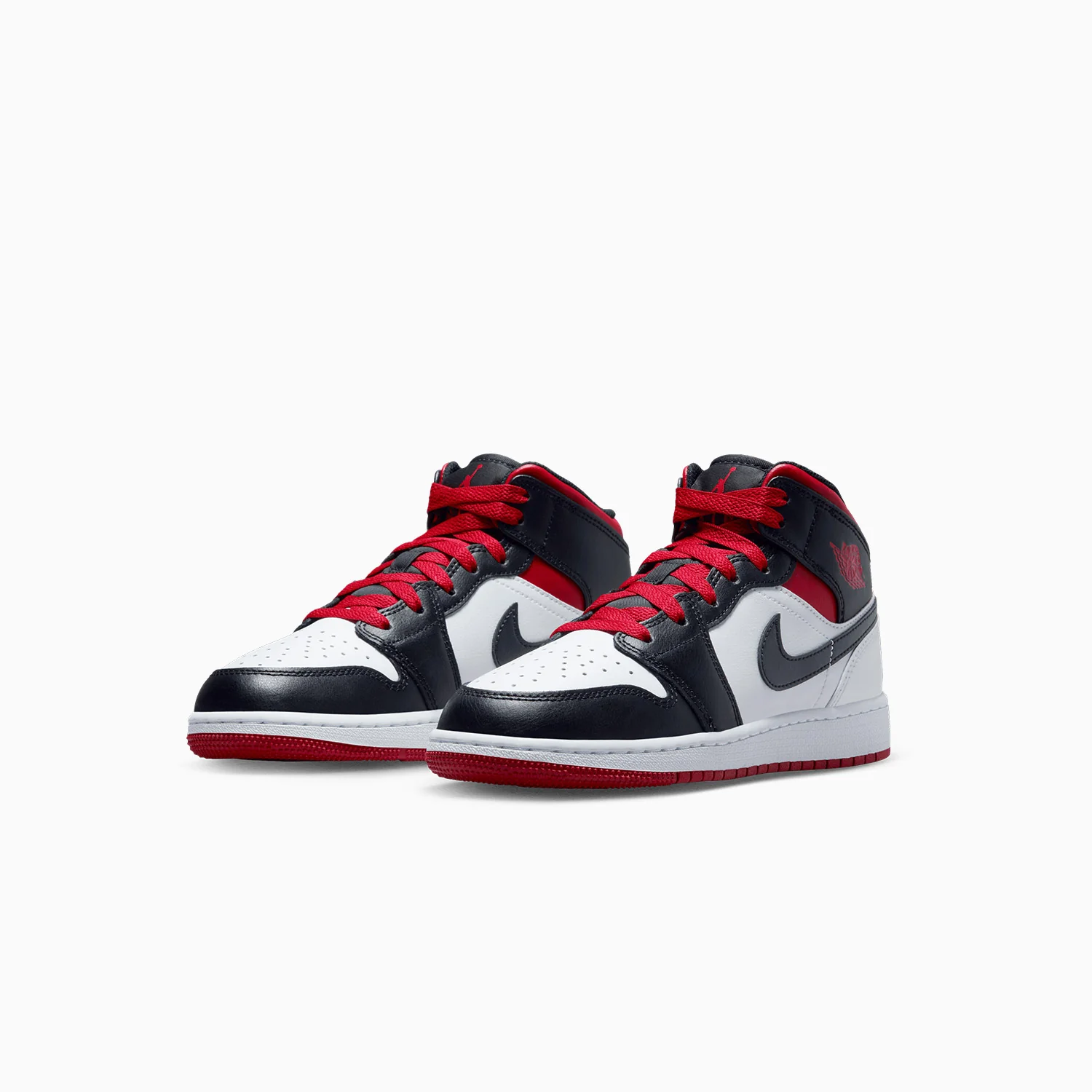 Kid's Air Jordan 1 Mid "Gym Red Black Toe" Grade School - Image 2