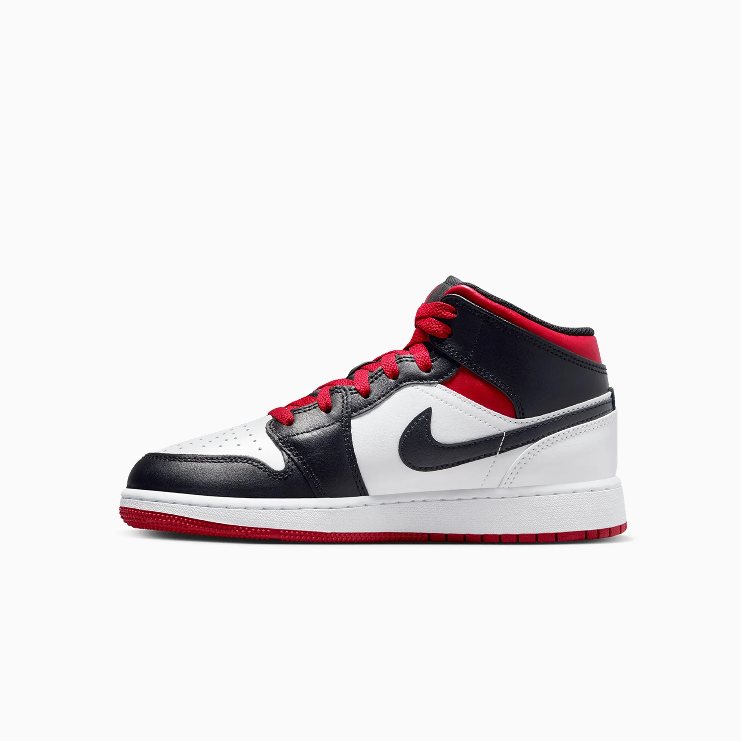 Kid's Air Jordan 1 Mid "Gym Red Black Toe" Grade School - Image 4