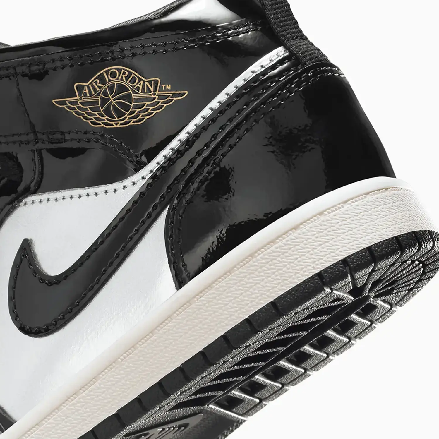 Kid's Air Jordan 1 Mid SE "Black Metallic Silver" Pre School - Image 8