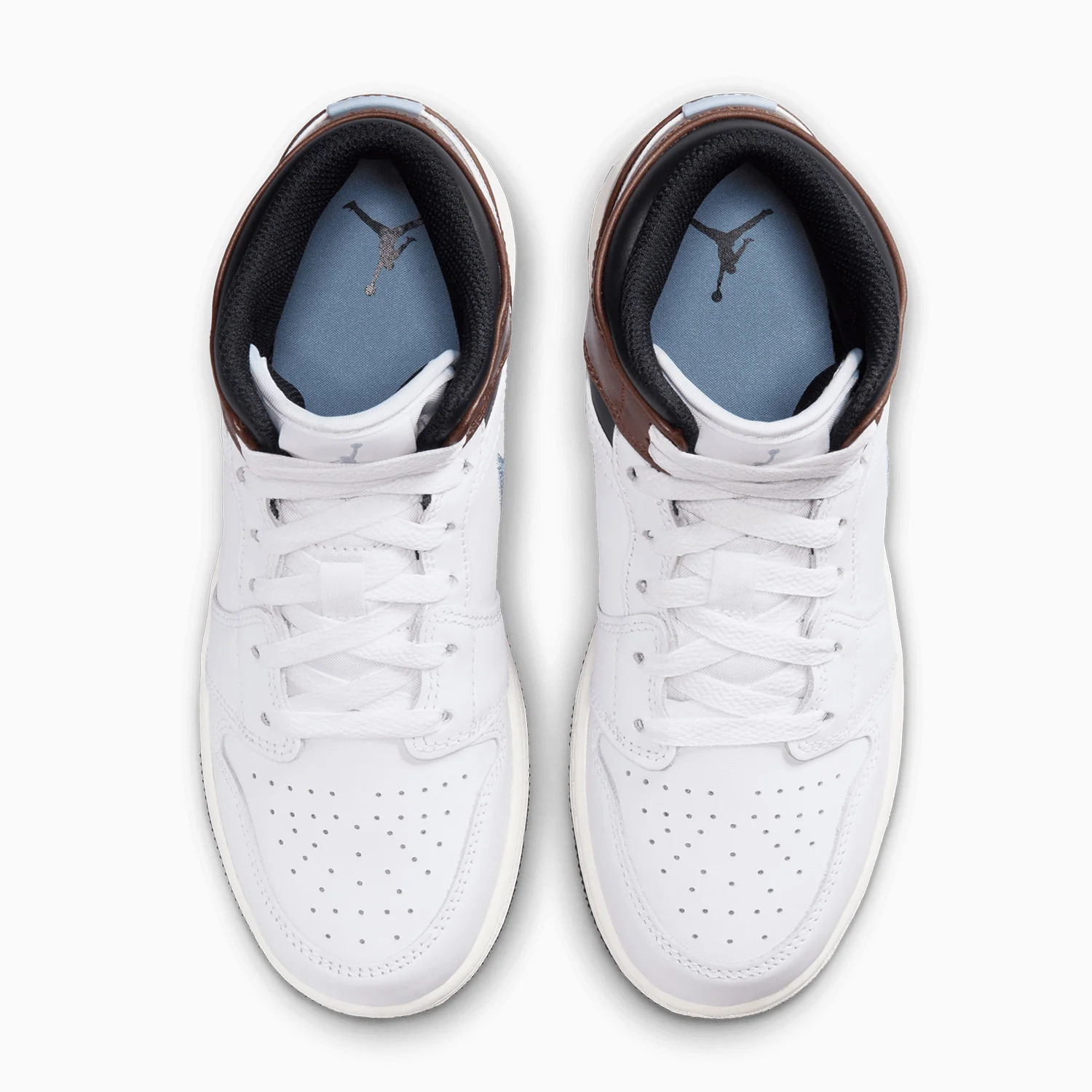 Kid's Air Jordan 1 Mid SE "Brown Blue Grey" Grade School - Image 5