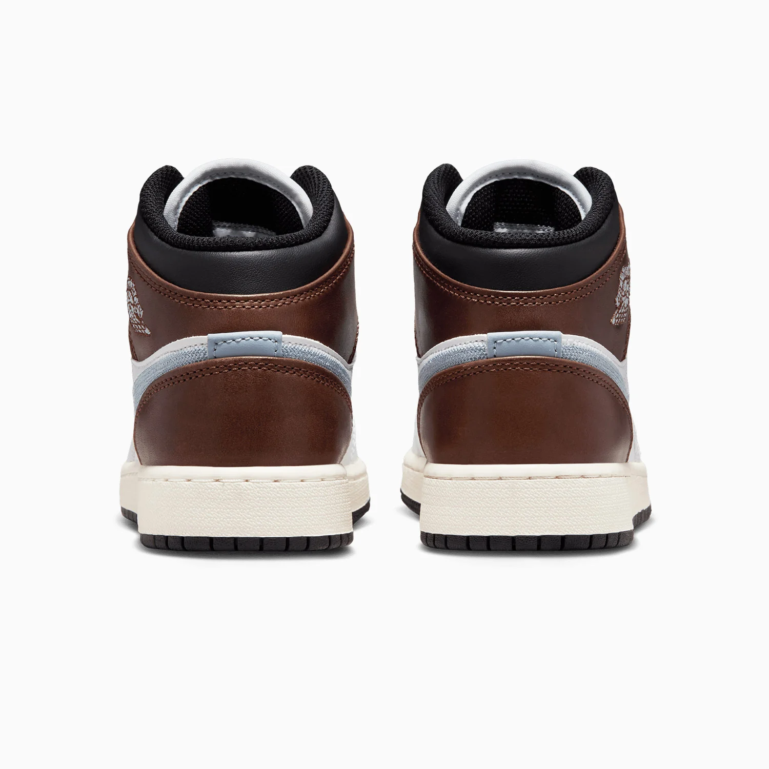 Kid's Air Jordan 1 Mid SE "Brown Blue Grey" Grade School - Image 6