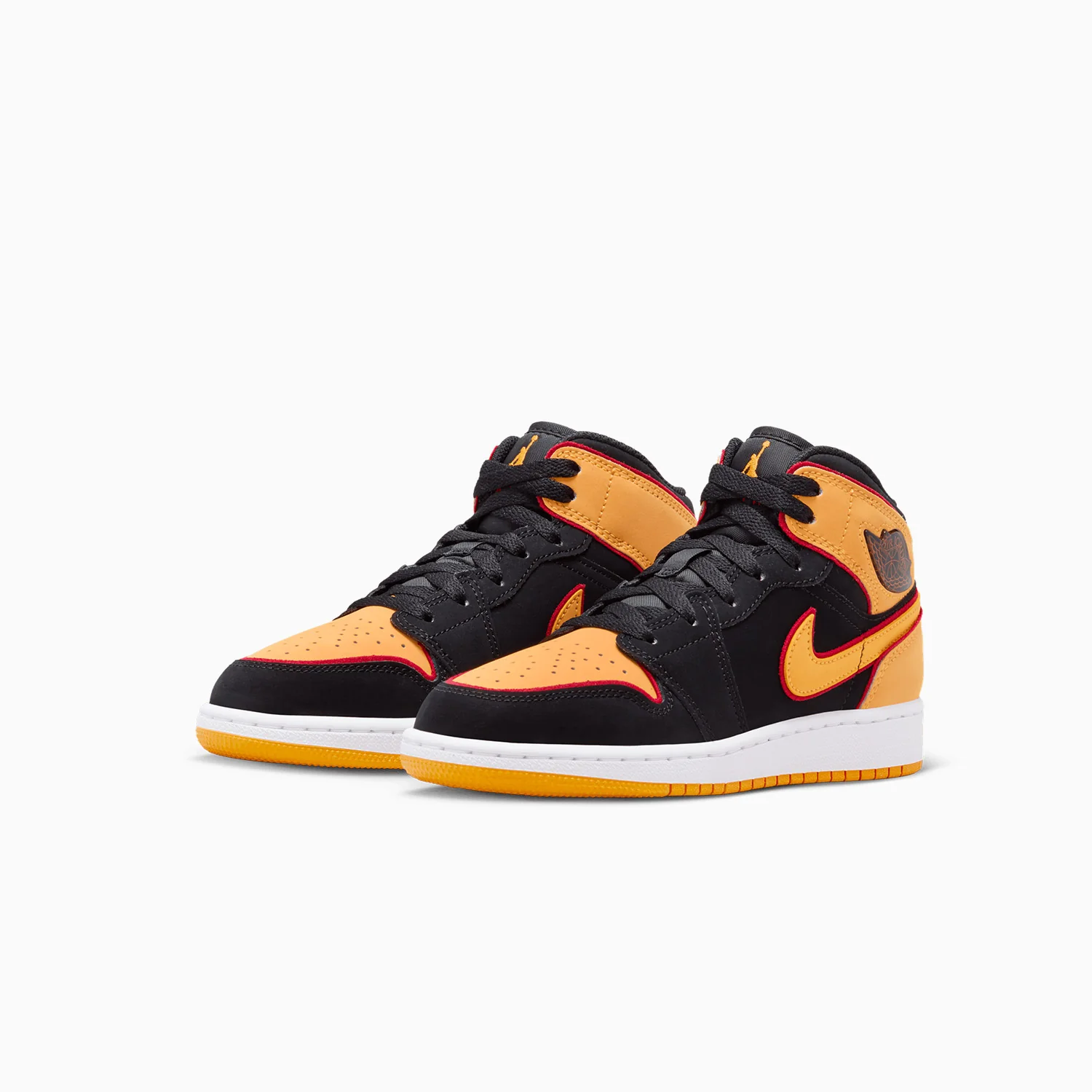 Kid's Air Jordan 1 Mid SE "Vivid Orange" Grade School - Image 2