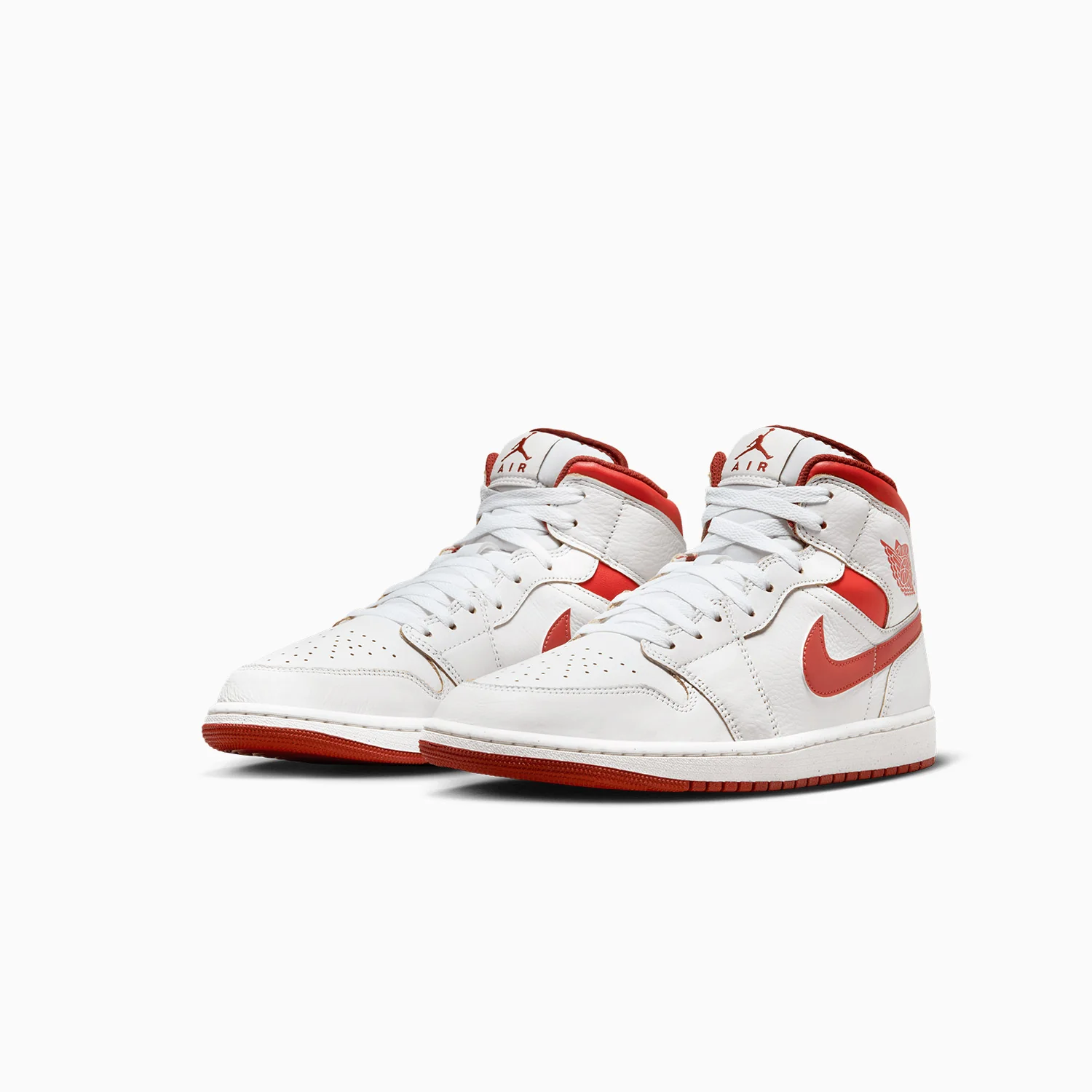 Kid's Air Jordan 1 Mid SE "White Dune Red" Pre School - Image 2