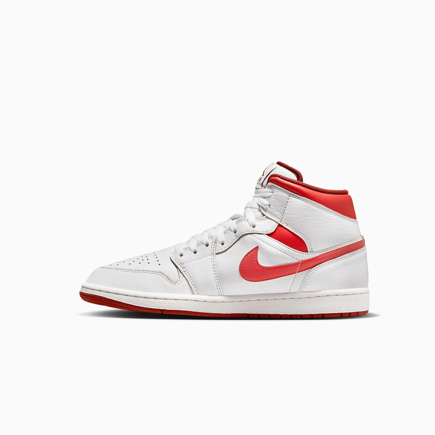 Kid's Air Jordan 1 Mid SE "White Dune Red" Pre School - Image 3