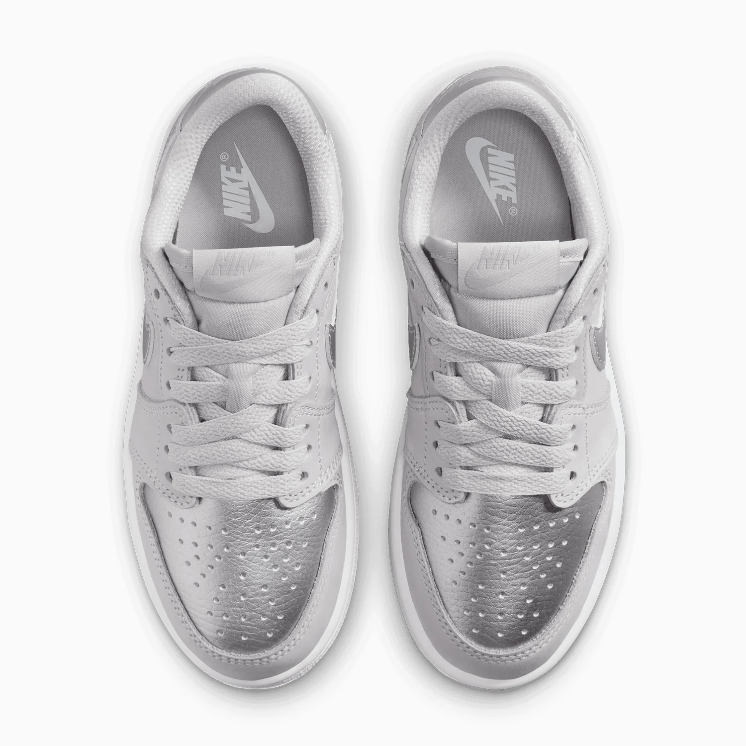 Kid's Air Jordan 1 Retro OG "Metallic Silver" Pre School - Image 5