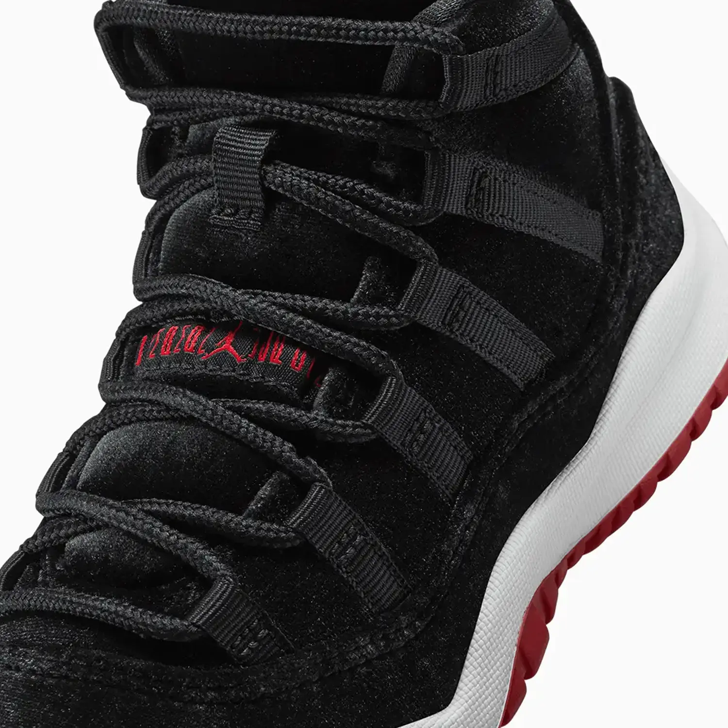 Kid's Air Jordan 11 Retro "Bred Velvet" Pre School - Image 6
