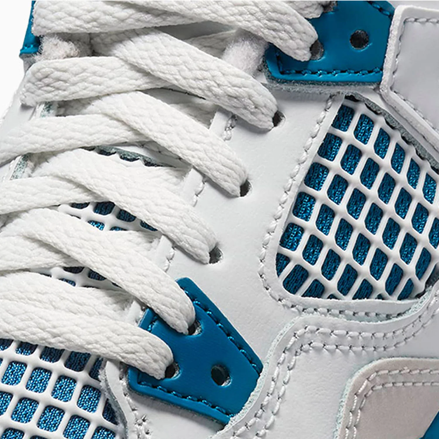 Kid's Air Jordan 4 Retro "Military Blue" Pre School - Image 7