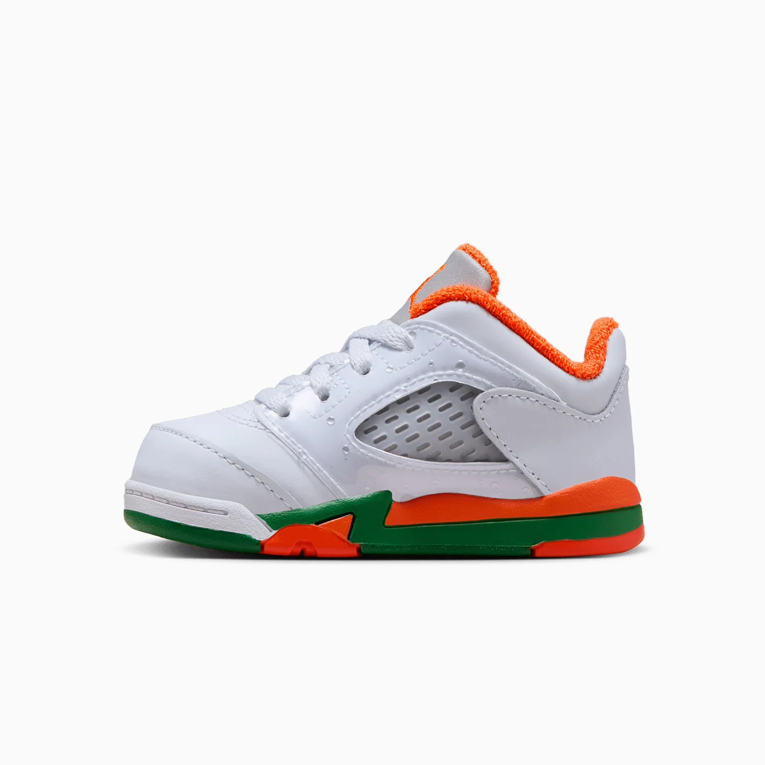 Kid's Air Jordan 5 Retro Low "Miami Hurricanes" Toddlers - Image 3